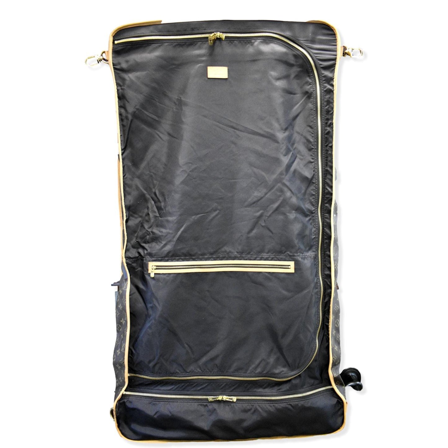 LOUIS VUITTON 3 Hangers Monogram Canvas Garment Bag Brown
