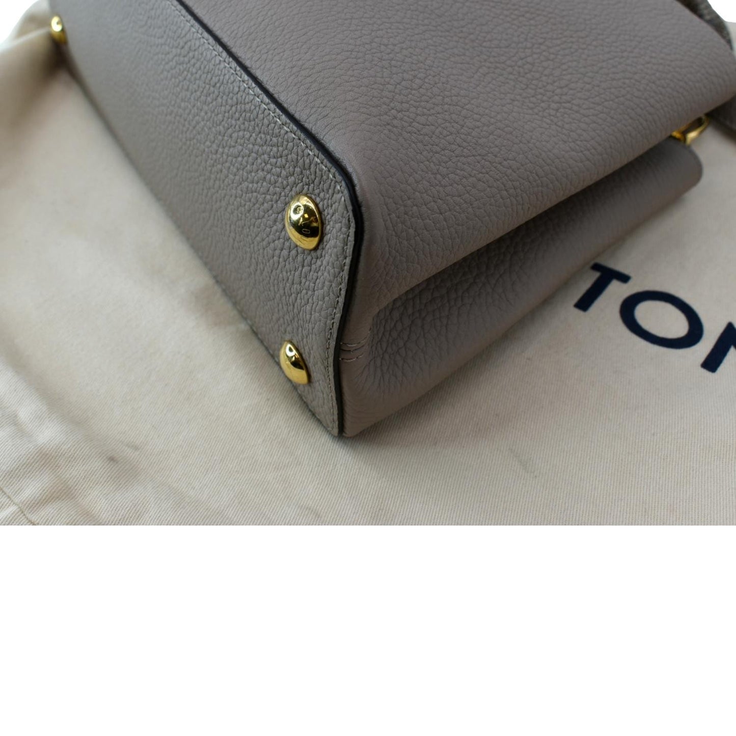 LOUIS VUITTON Capucines MM Taurillon Python Leather Satchel Bag Galet - Hot Deals