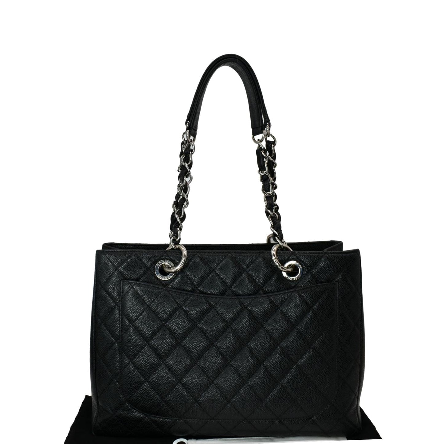 CHANEL Grand Shopping GST Caviar Leather Tote Bag Black