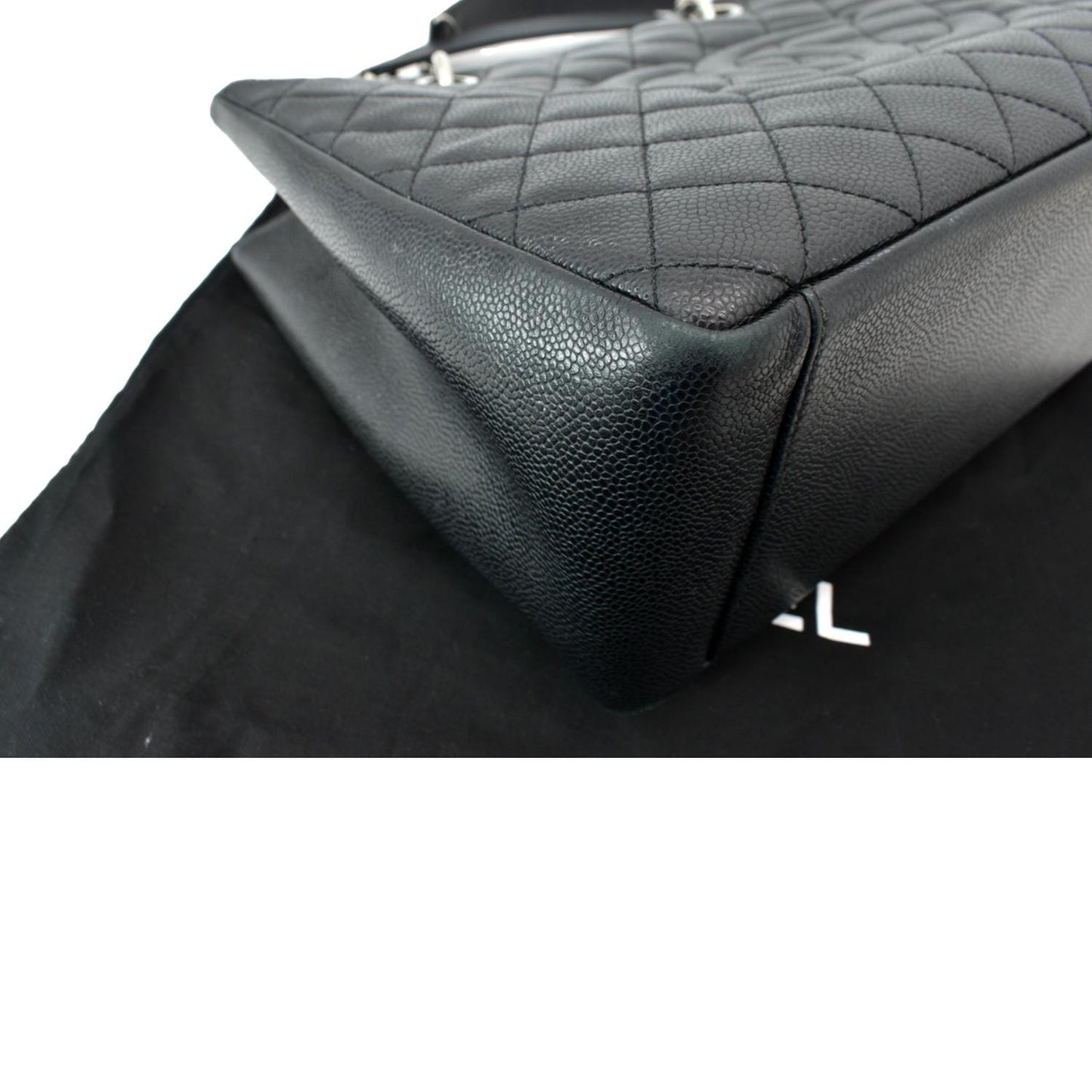 CHANEL Grand Shopping GST Caviar Leather Tote Bag Black