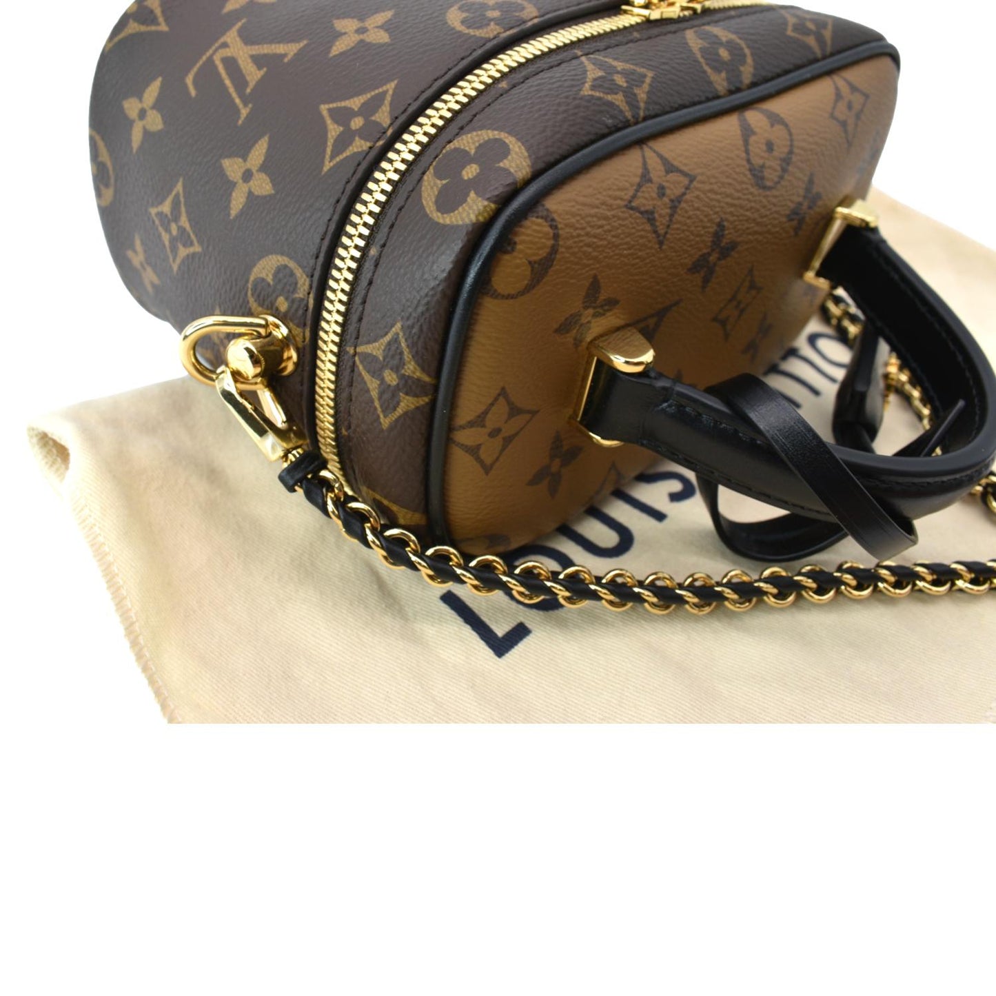 LOUIS VUITTON Vanity PM Monogram Reverse Canvas Crossbody Bag Brown