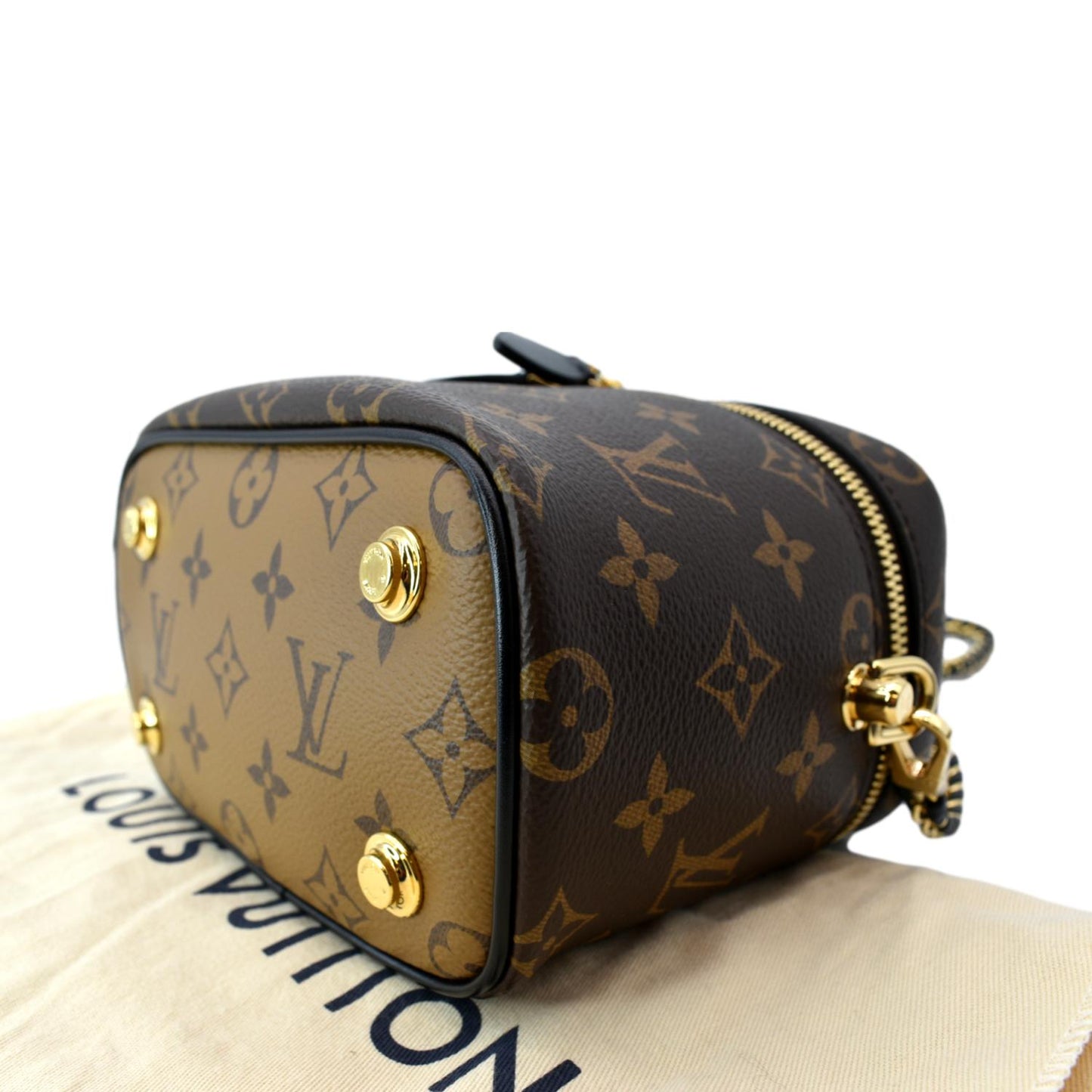 LOUIS VUITTON Vanity PM Monogram Reverse Canvas Crossbody Bag Brown