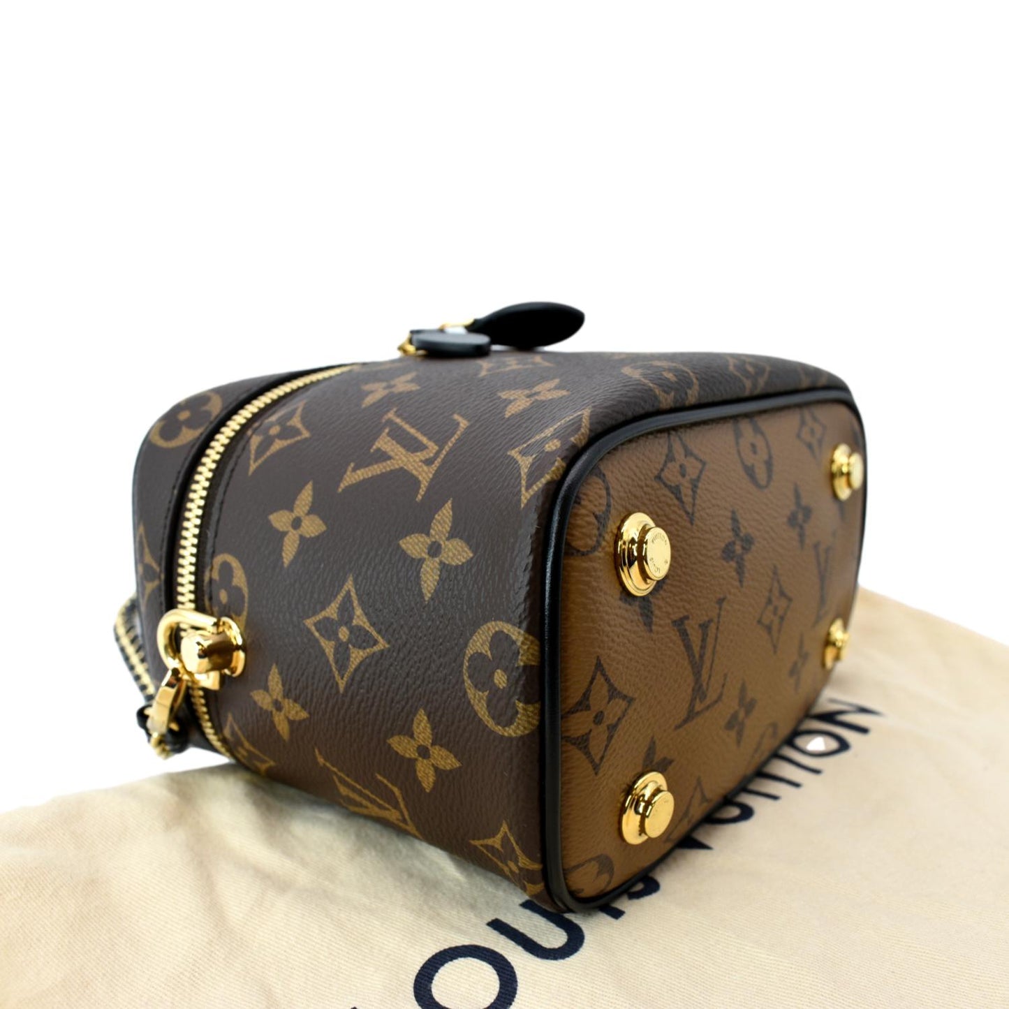 LOUIS VUITTON Vanity PM Monogram Reverse Canvas Crossbody Bag Brown