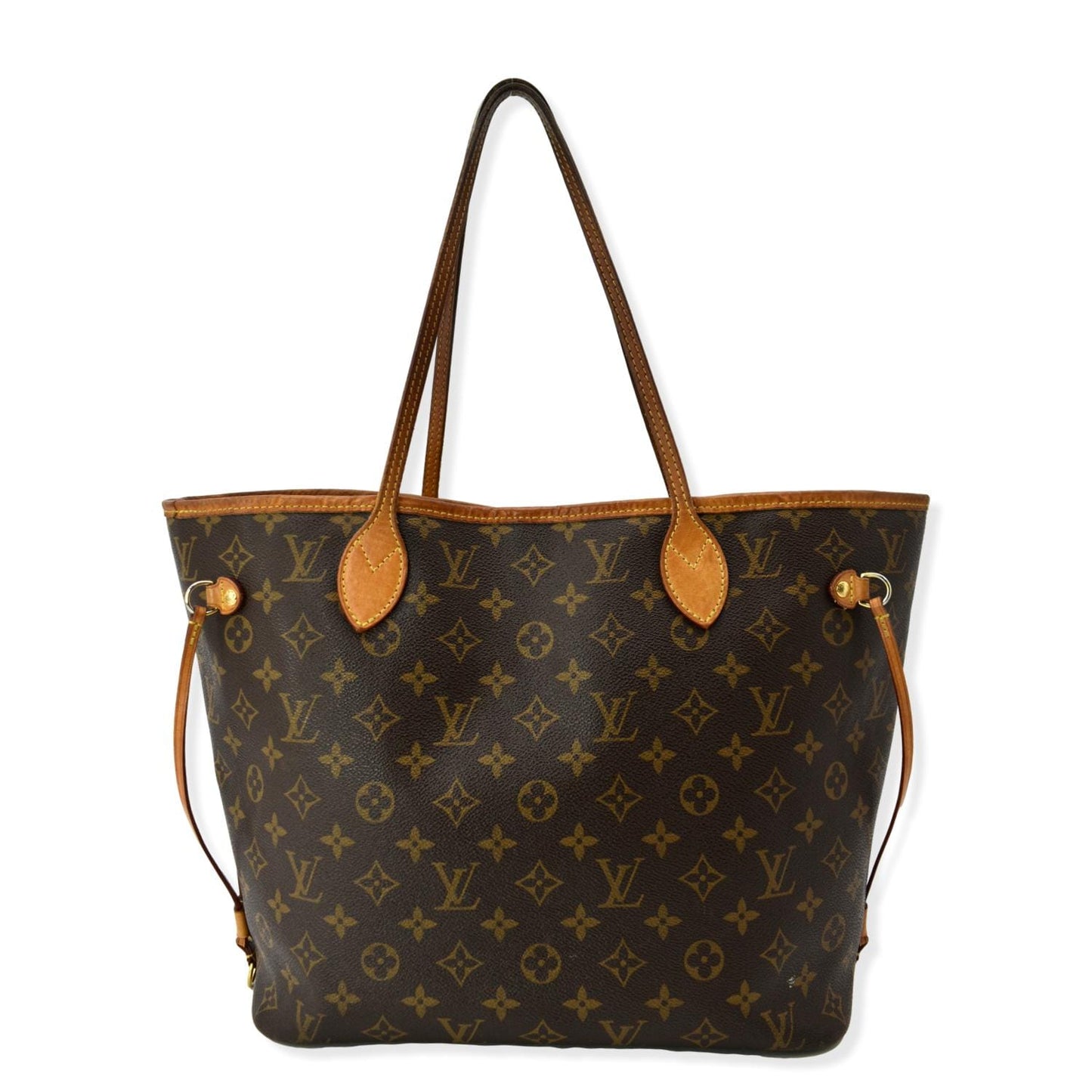 LOUIS VUITTON Neverfull MM Monogram Canvas Shoulder Bag Brown