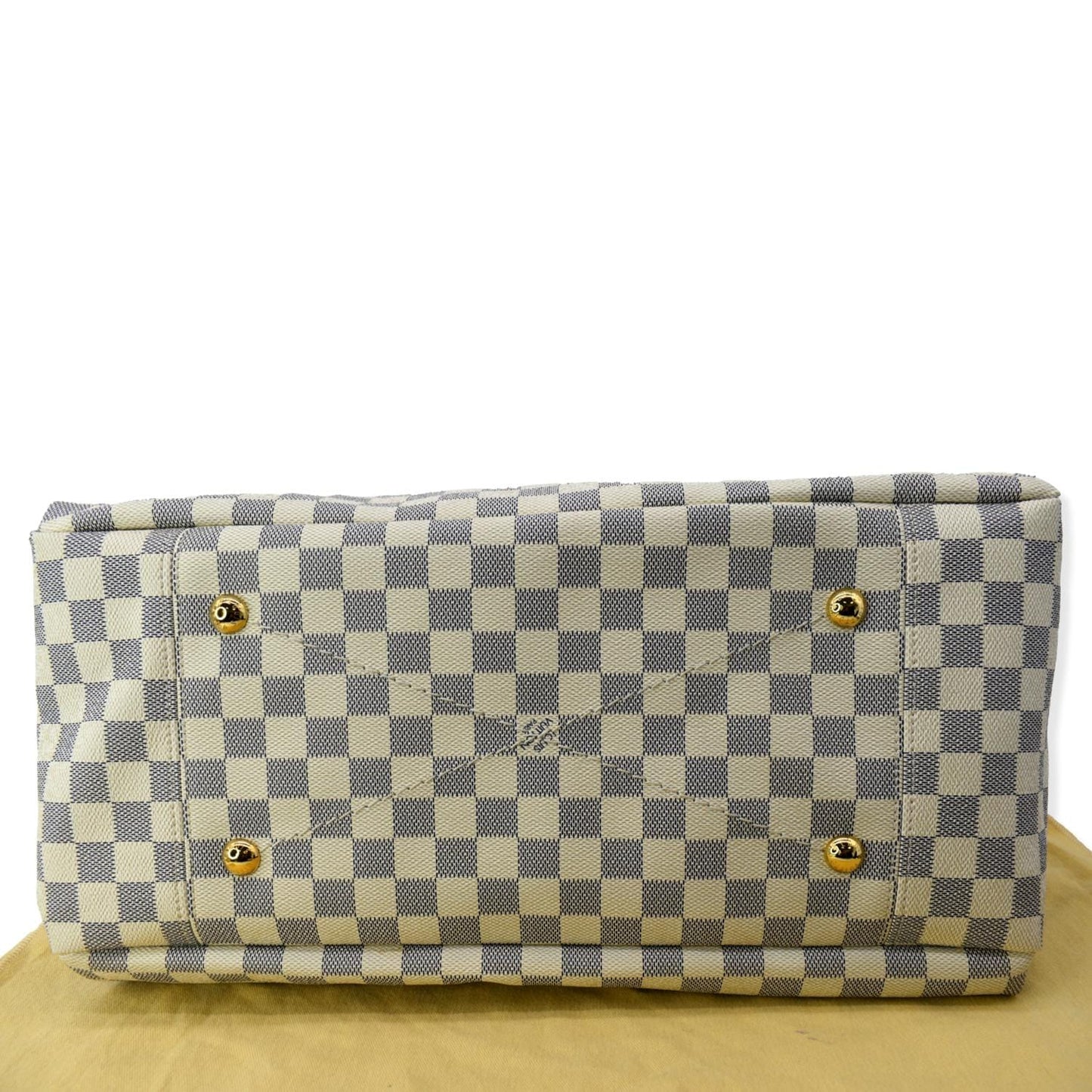 LOUIS VUITTON Artsy MM Damier Azur  Hobo Bag White