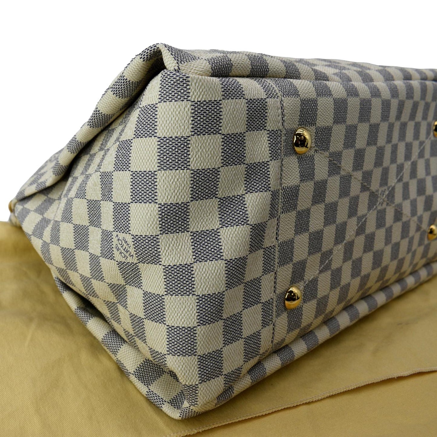 LOUIS VUITTON Artsy MM Damier Azur  Hobo Bag White