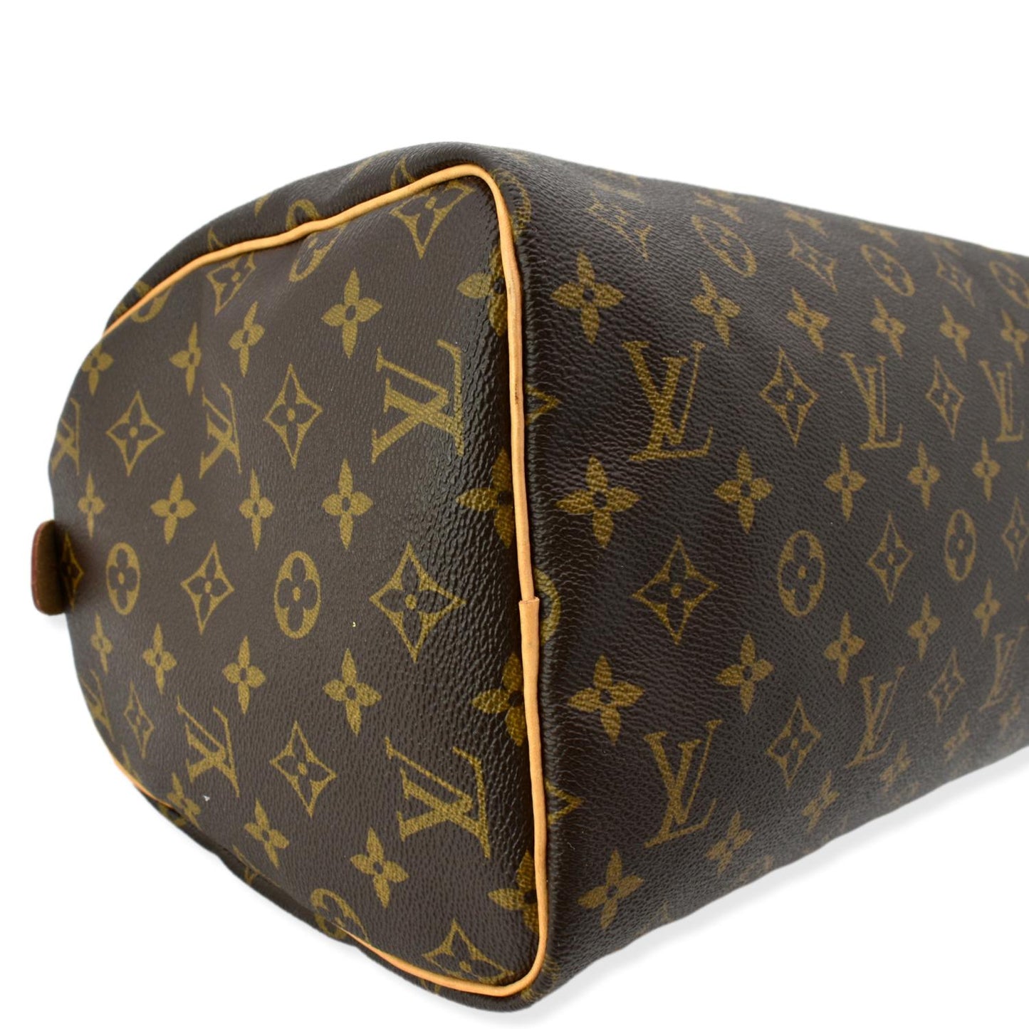 LOUIS VUITTON  Speedy 30 Monogram Canvas Satchel Bag Brown