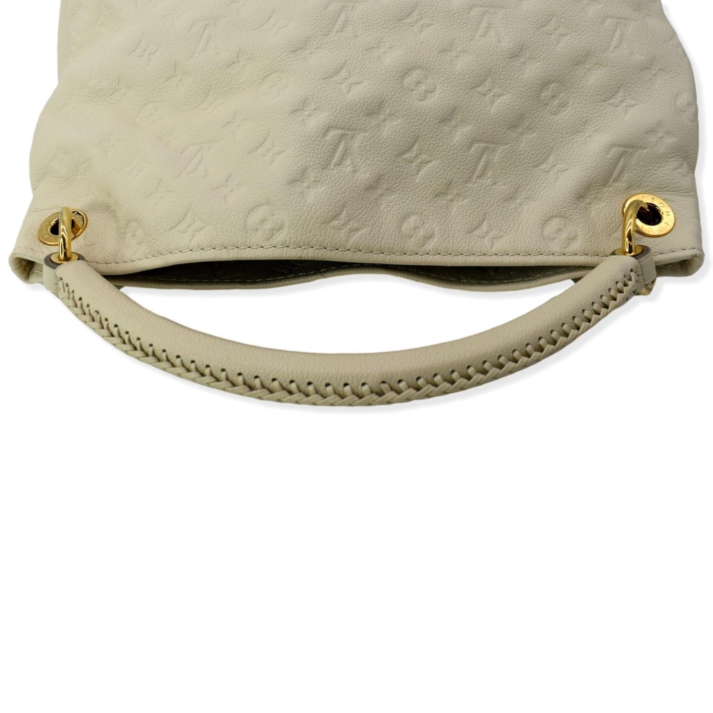 LOUIS VUITTON Artsy MM Empreinte Leather Shoulder Bag Cream