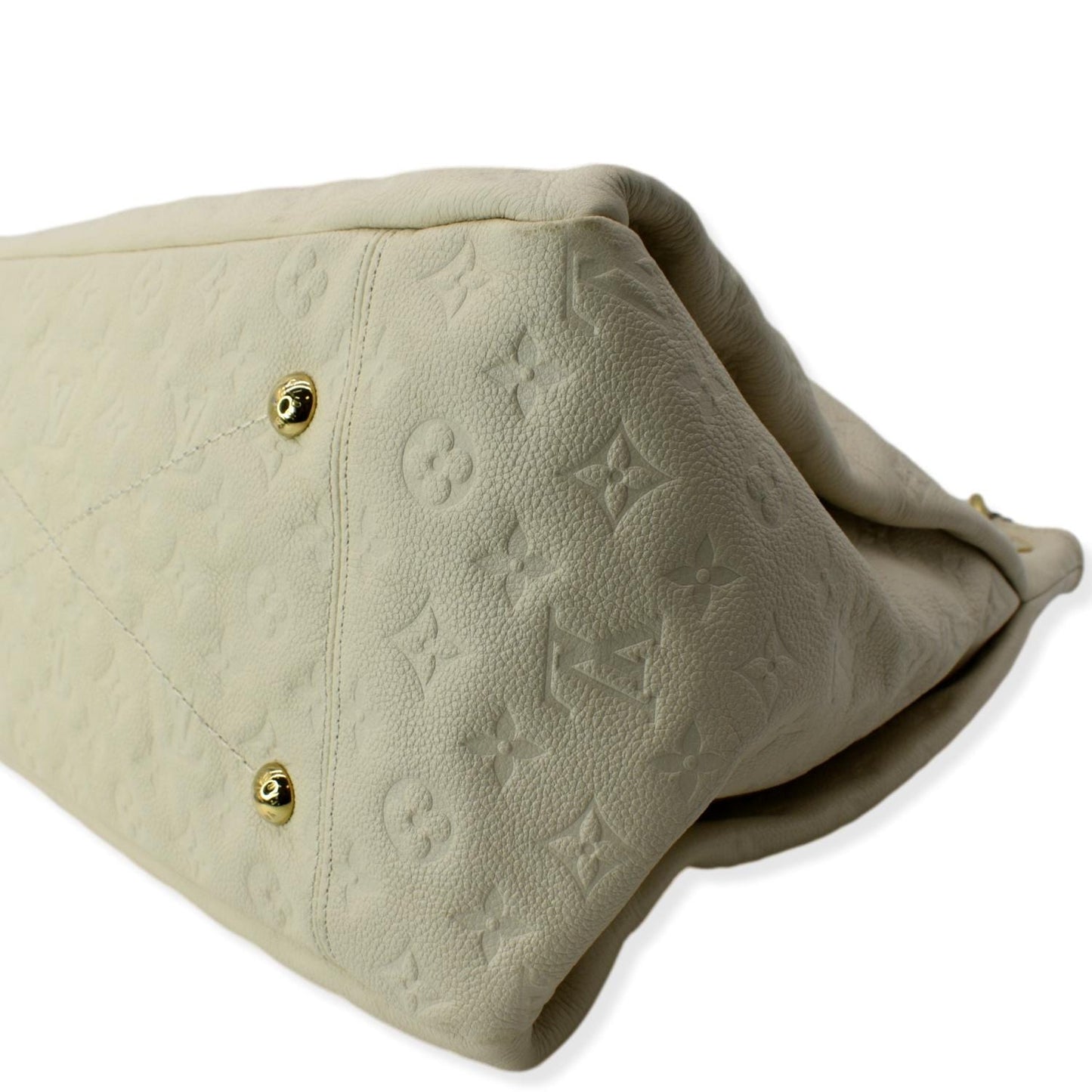 LOUIS VUITTON Artsy MM Empreinte Leather Shoulder Bag Cream