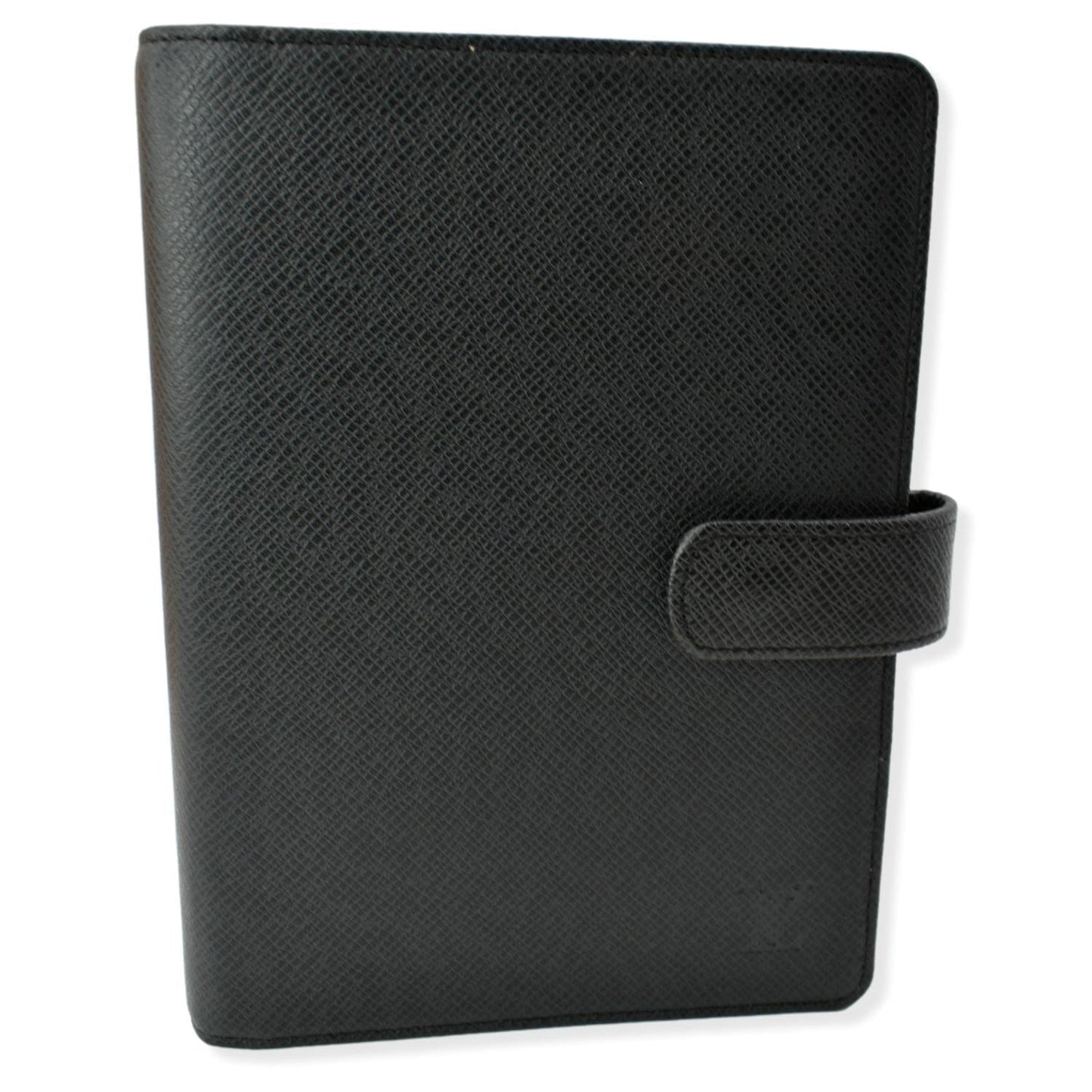 LOUIS VUITTON Taiga Leather Small Ring Agenda Cover Black