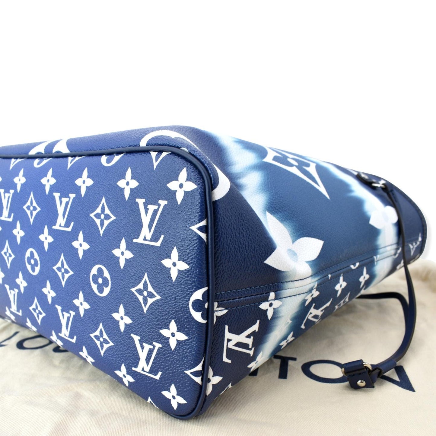 LOUIS VUITTON Neverfull LV Escale MM Monogram Shoulder Bag Blue
