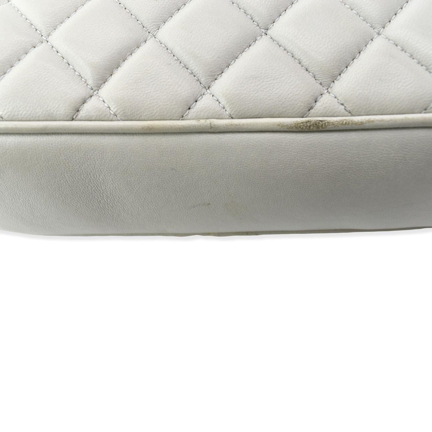 CHANEL Misia CC Lambskin Chain Camera Shoulder Bag White