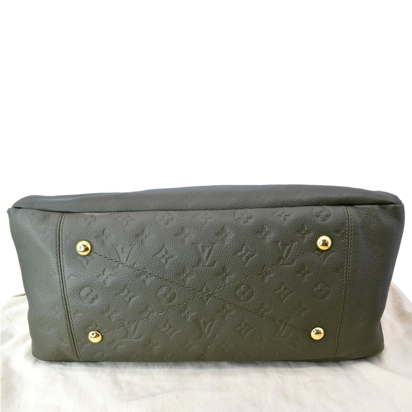 LOUIS VUITTON Artsy MM Empreinte Leather Shoulder Bag Green