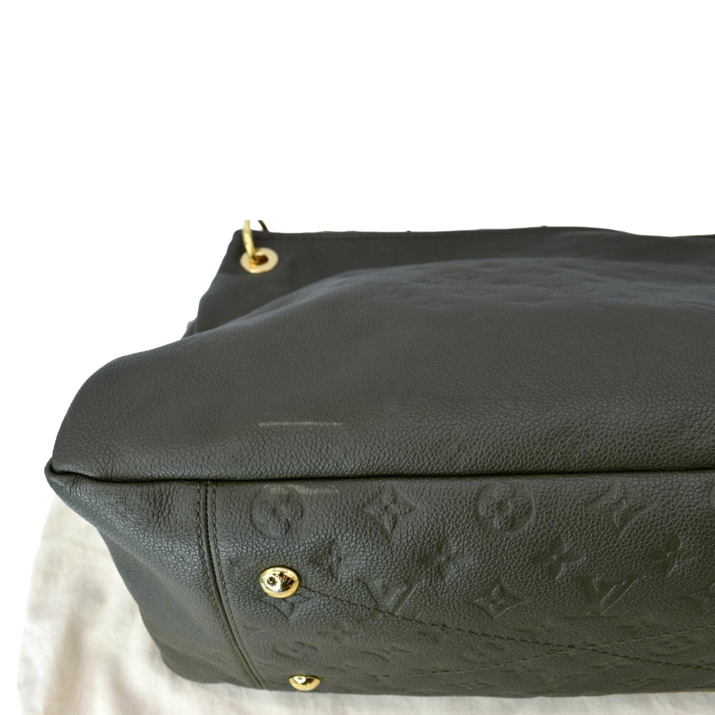 LOUIS VUITTON Artsy MM Empreinte Leather Shoulder Bag Green