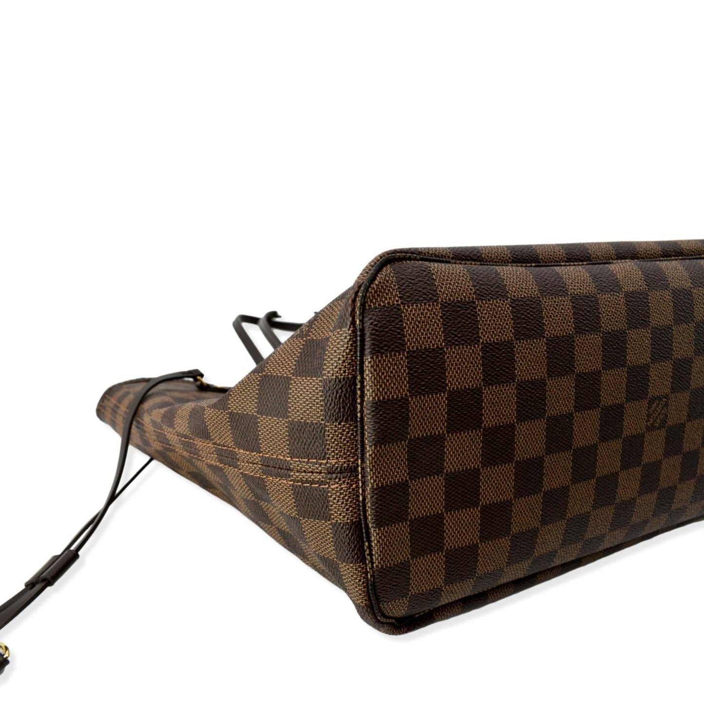 LOUIS VUITTON  Neverfull MM Damier Ebene Tote Bag Rose Ballerine