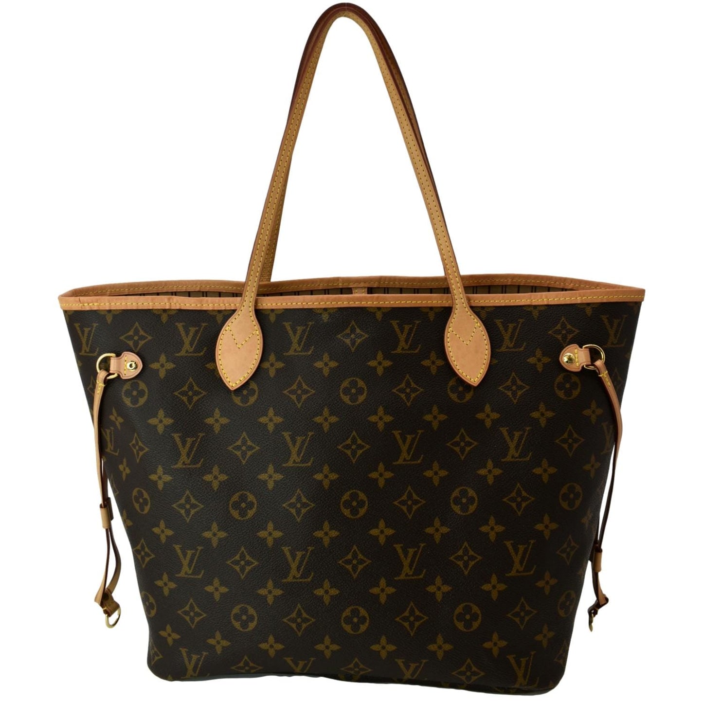LOUIS VUITTON Neverfull MM Monogram Canvas Tote Bag Brown