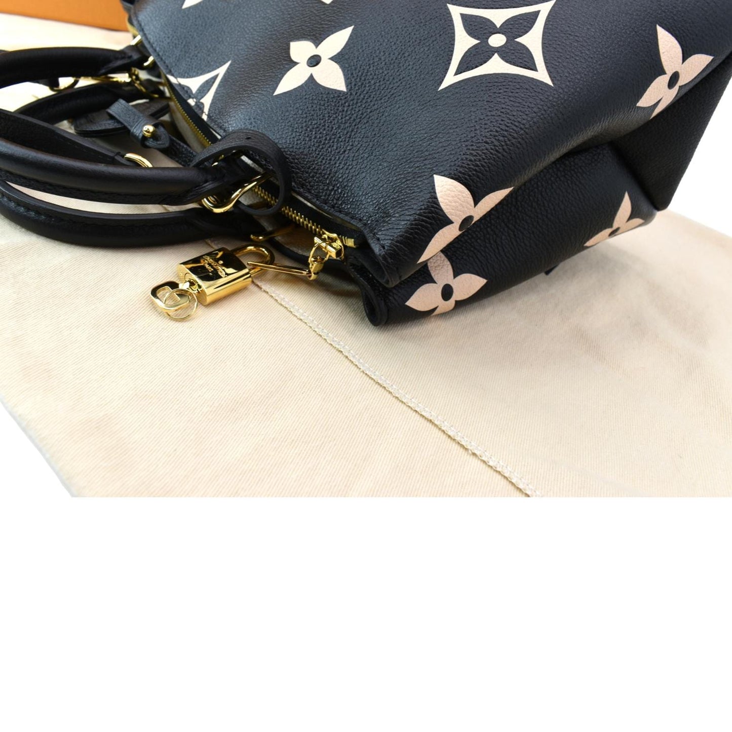 LOUIS VUITTON Petit Palais Embossed Leather Shoulder Bag Bicolor