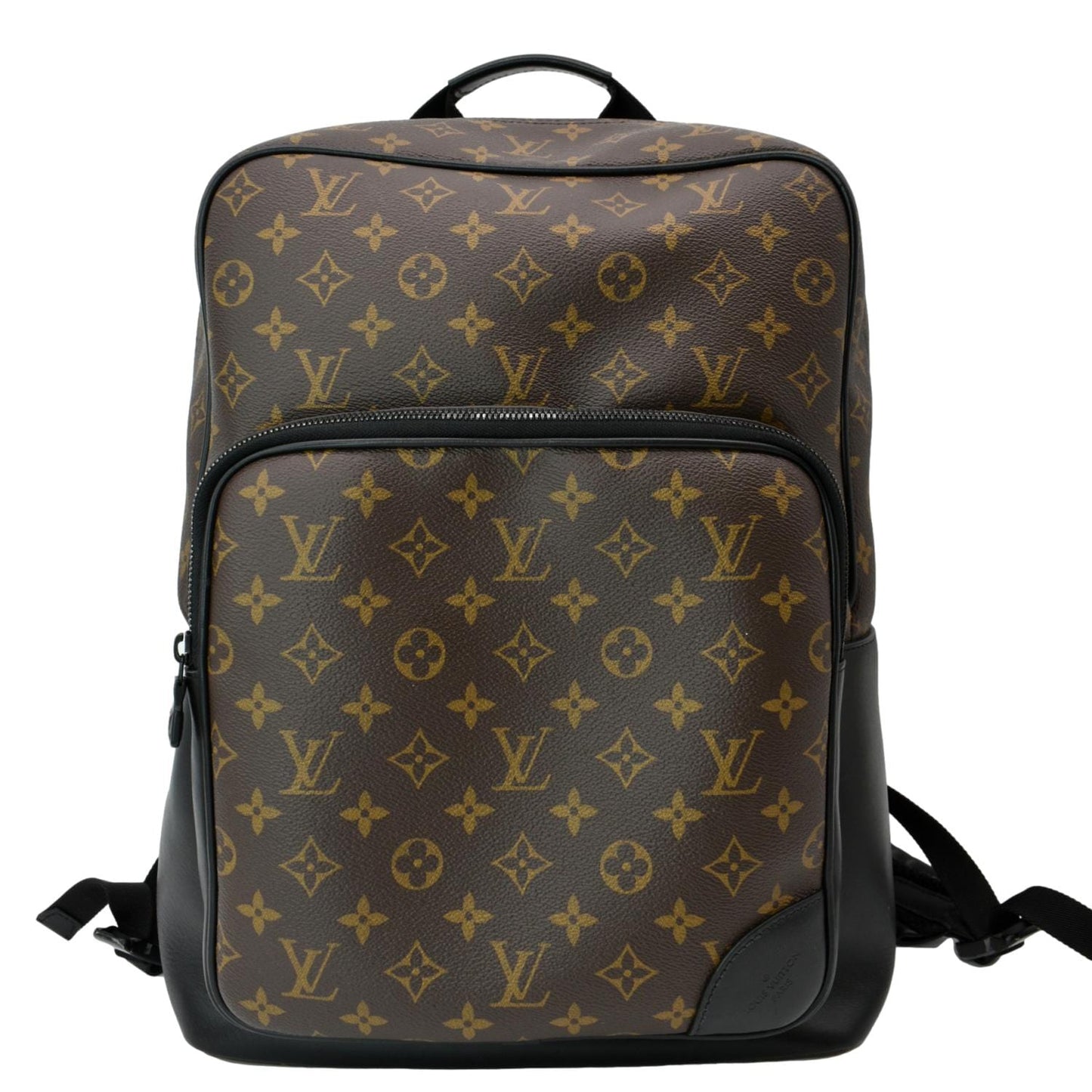 LOUIS VUITTON Dean Monogram Macassar Canvas Backpack Bag Black