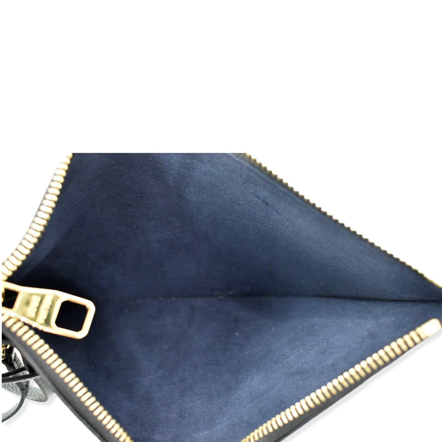LOUIS VUITTON Empreinte Monogram Neverfull MM Pochette Wristlet Pouch Black