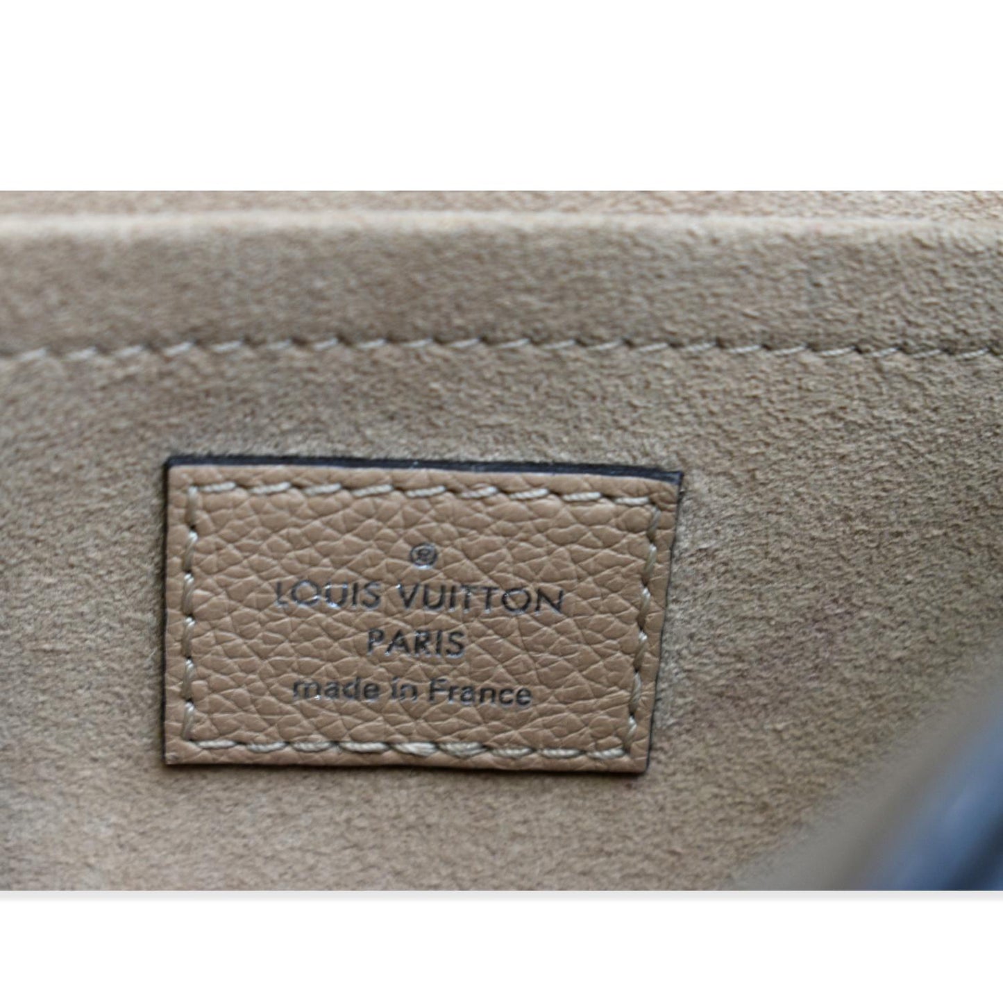 LOUIS VUITTON Mylockme Chain Calf Leather Chain Shoulder Bag Taupe