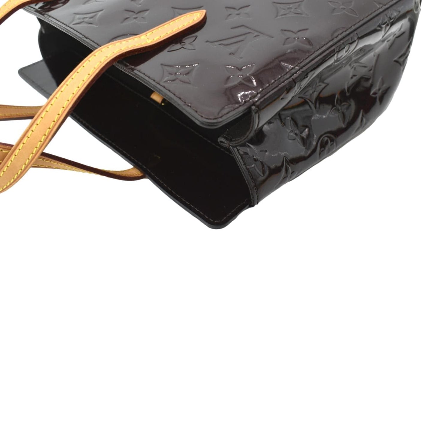 LOUIS VUITTON Catalina Vernis Leather Satchel Bag Amarante