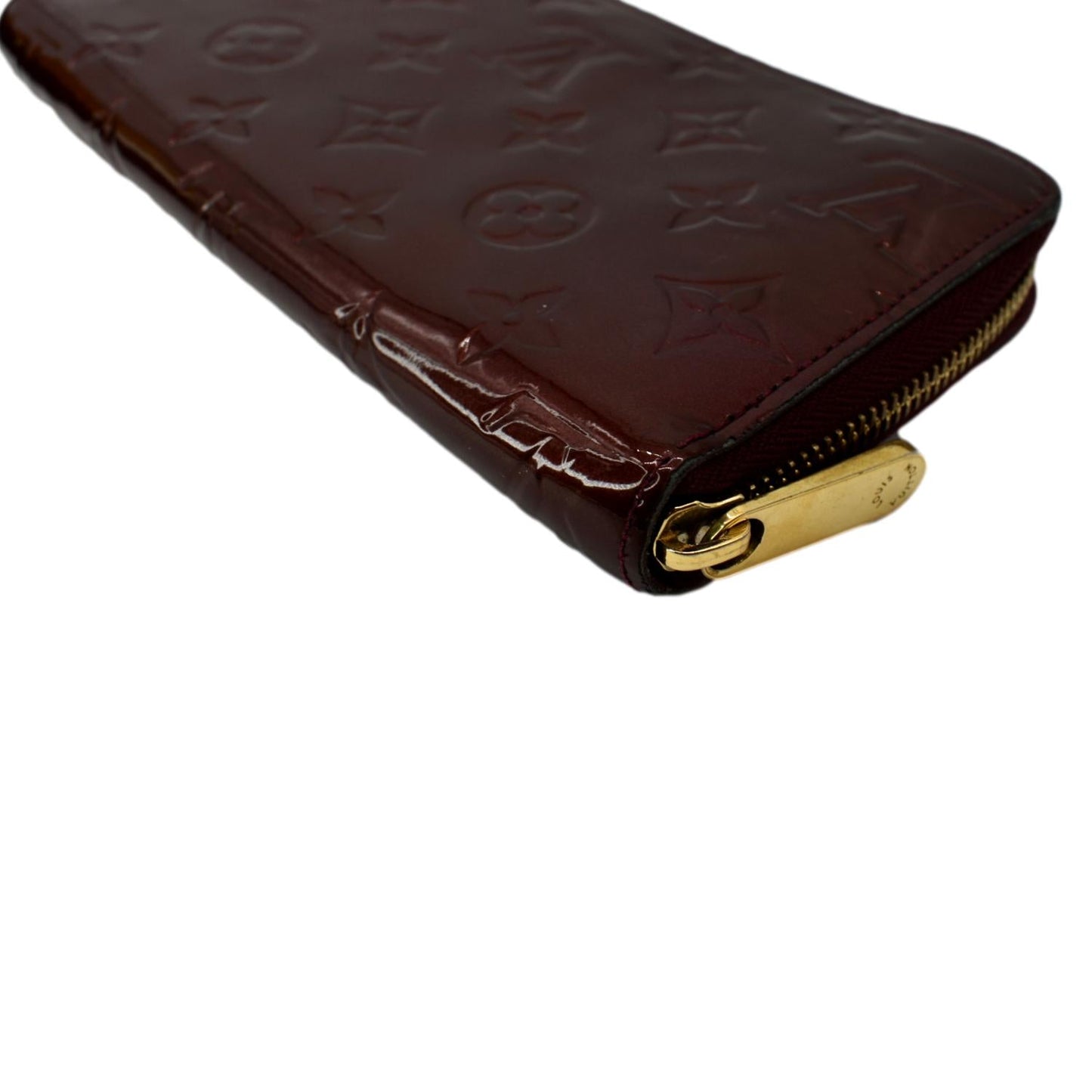 LOUIS VUITTON Monogram Vernis Zippy Wallet Amarante