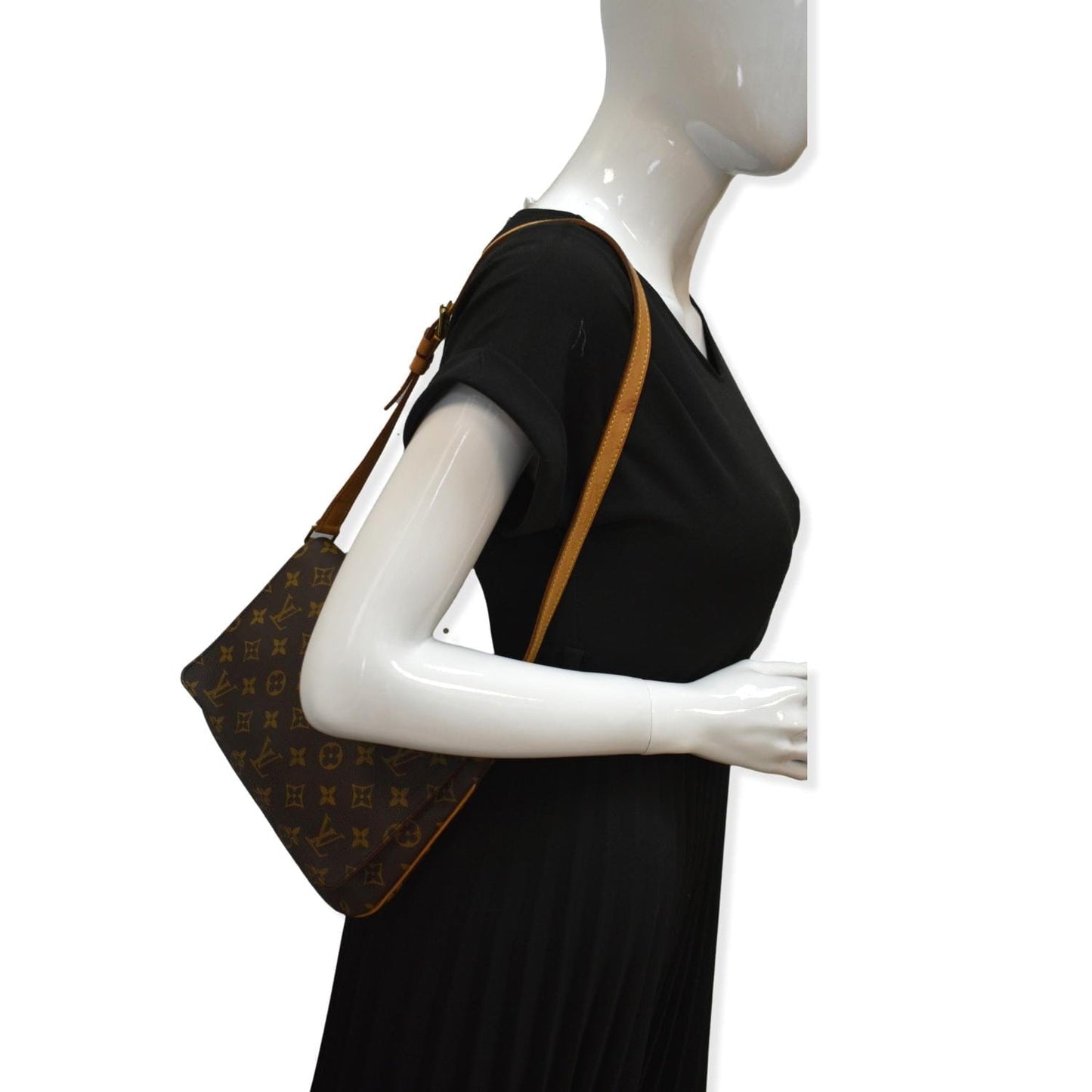 LOUIS VUITTON Musette Tango Monogram Canvas Shoulder Bag Brown