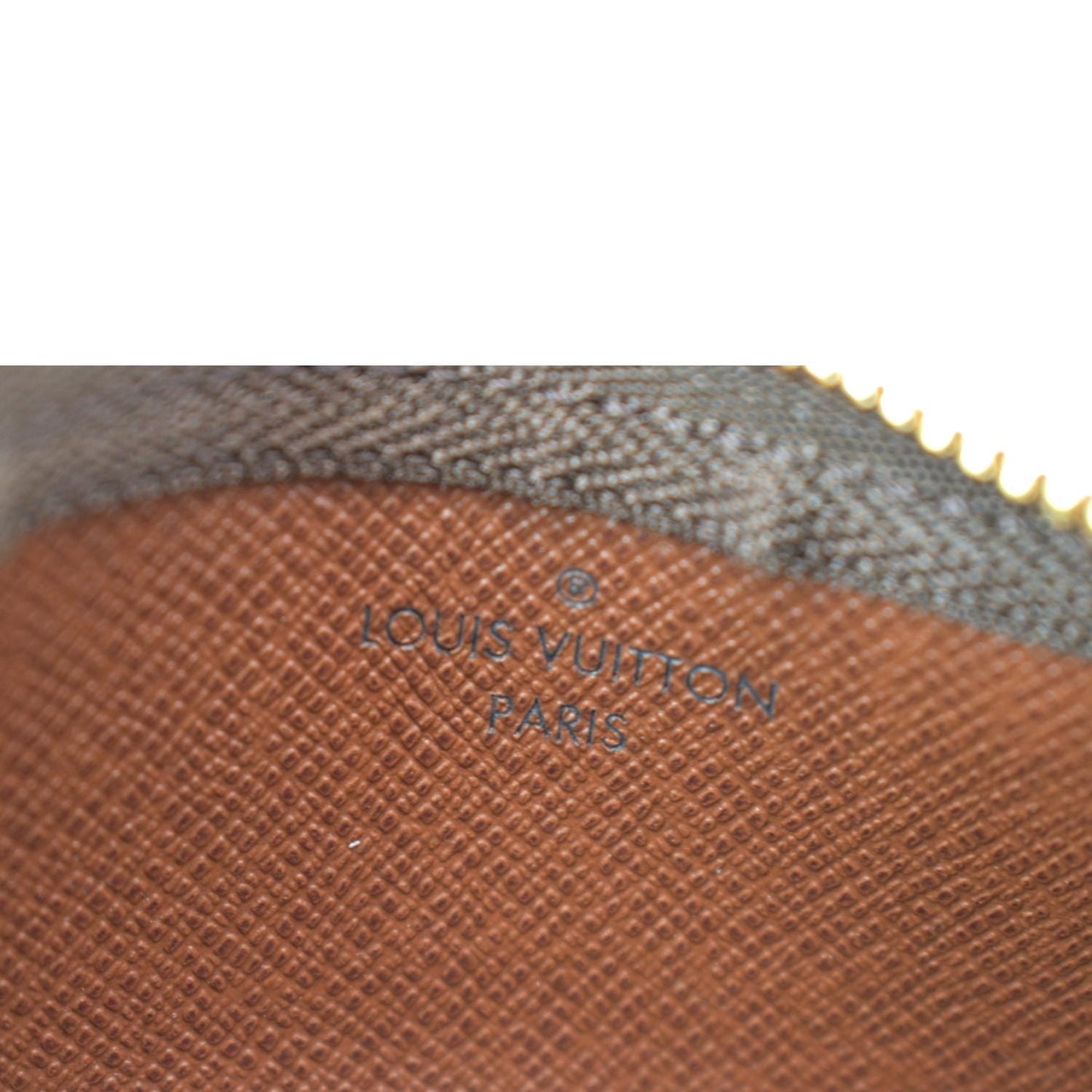LOUIS VUITTON Pochette Key Cles Monogram Canvas Coin Case Brown