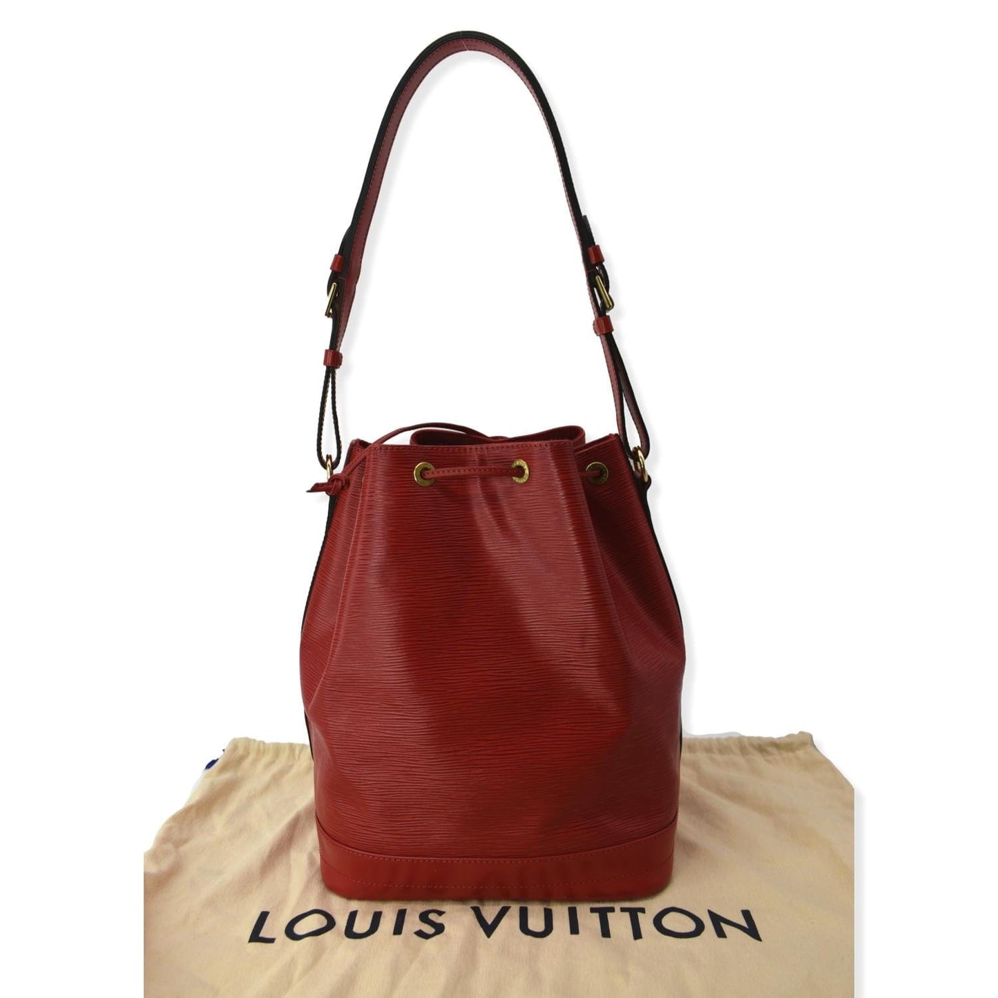LOUIS VUITTON Noe Large Epi Leather Shoulder Bag Red