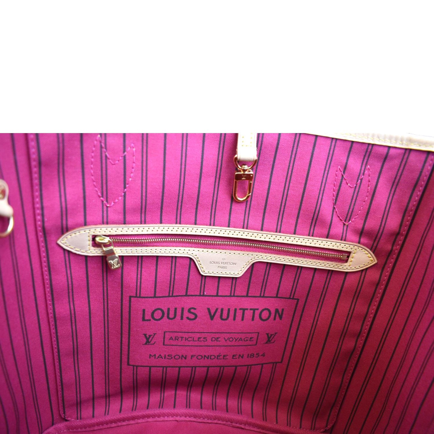 LOUIS VUITTON Neverfull MM Monogram Canvas Tote Bag Brown