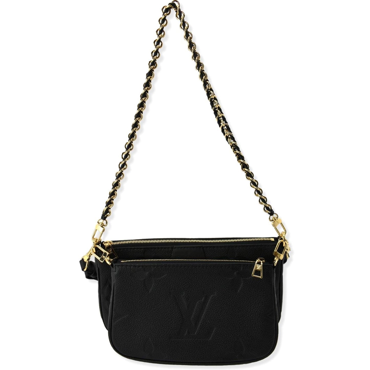 LOUIS VUITTON Multi Pochette Accessoires Monogram Empreinte Shoulder Bag Black
