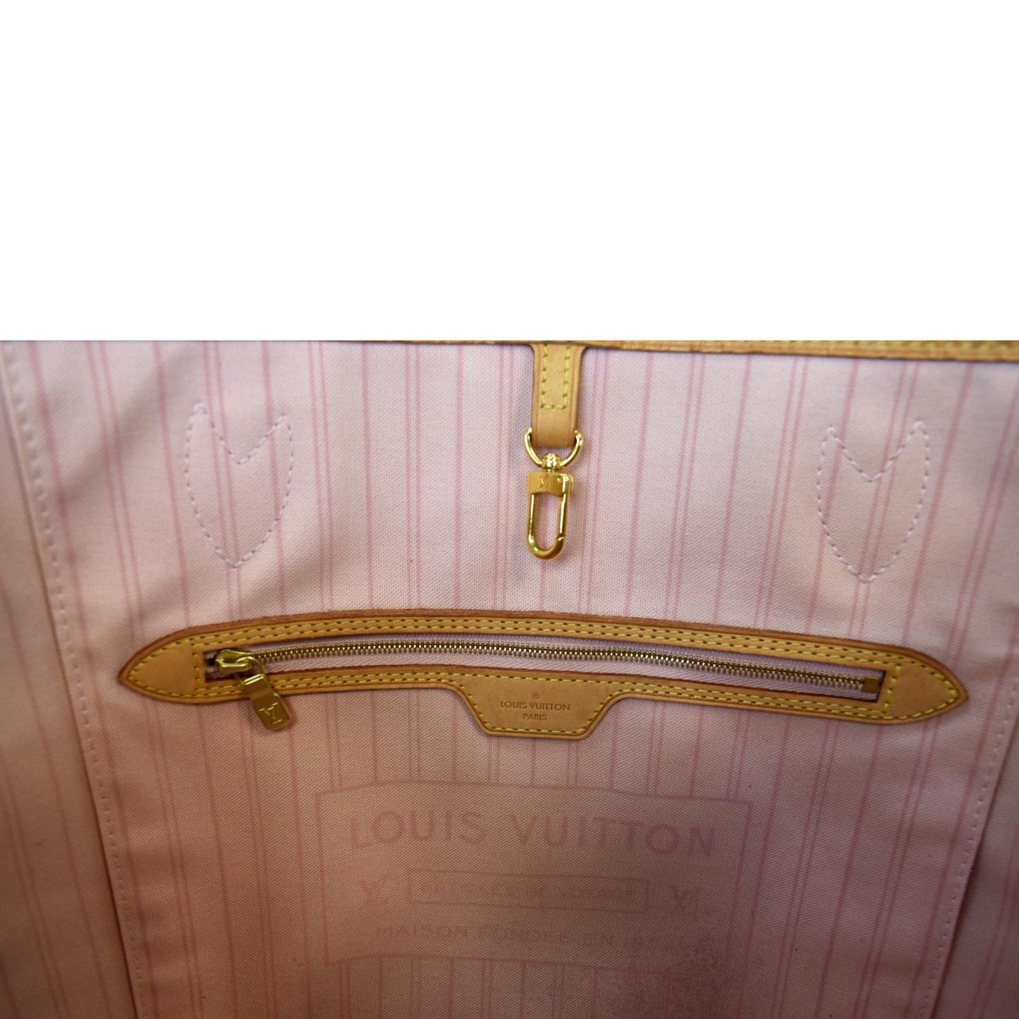 LOUIS VUITTON Neverfull MM Damier Azur Shoulder Bag White