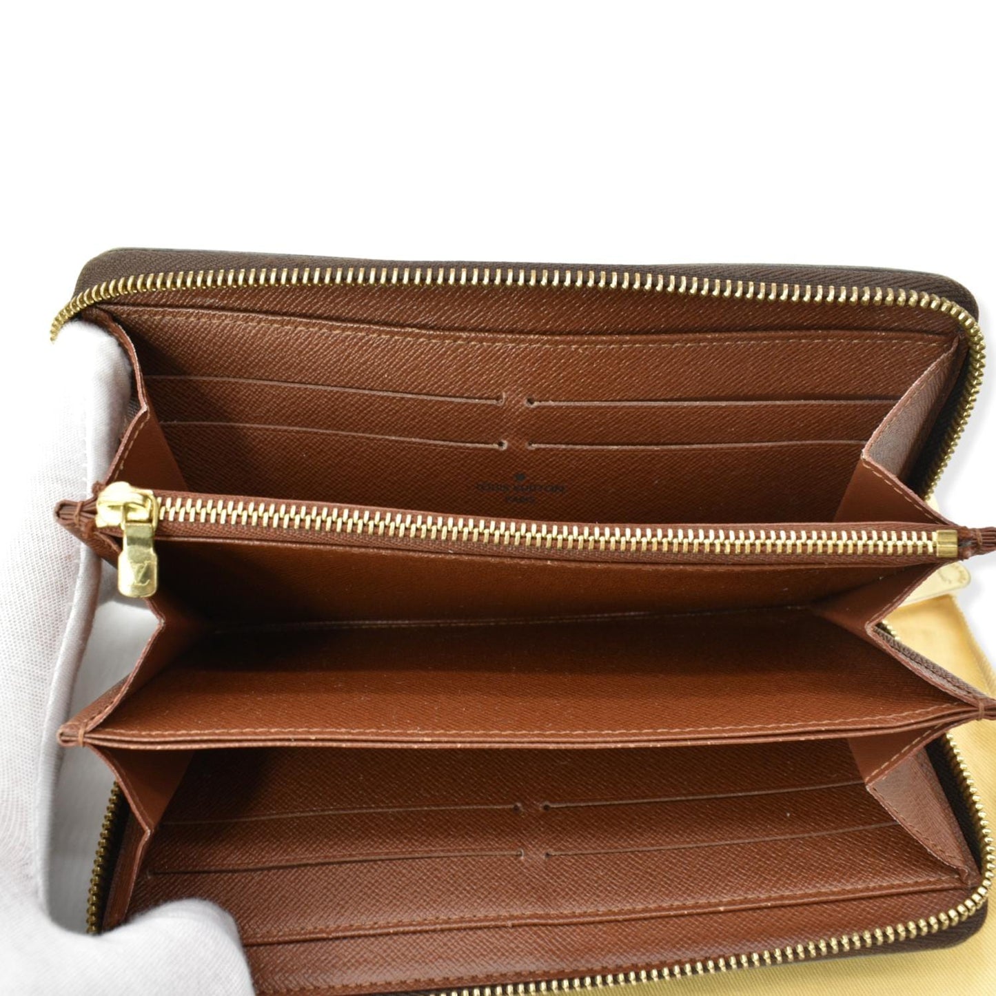 LOUIS VUITTON Monogram Canvas Zippy Long Wallet Brown