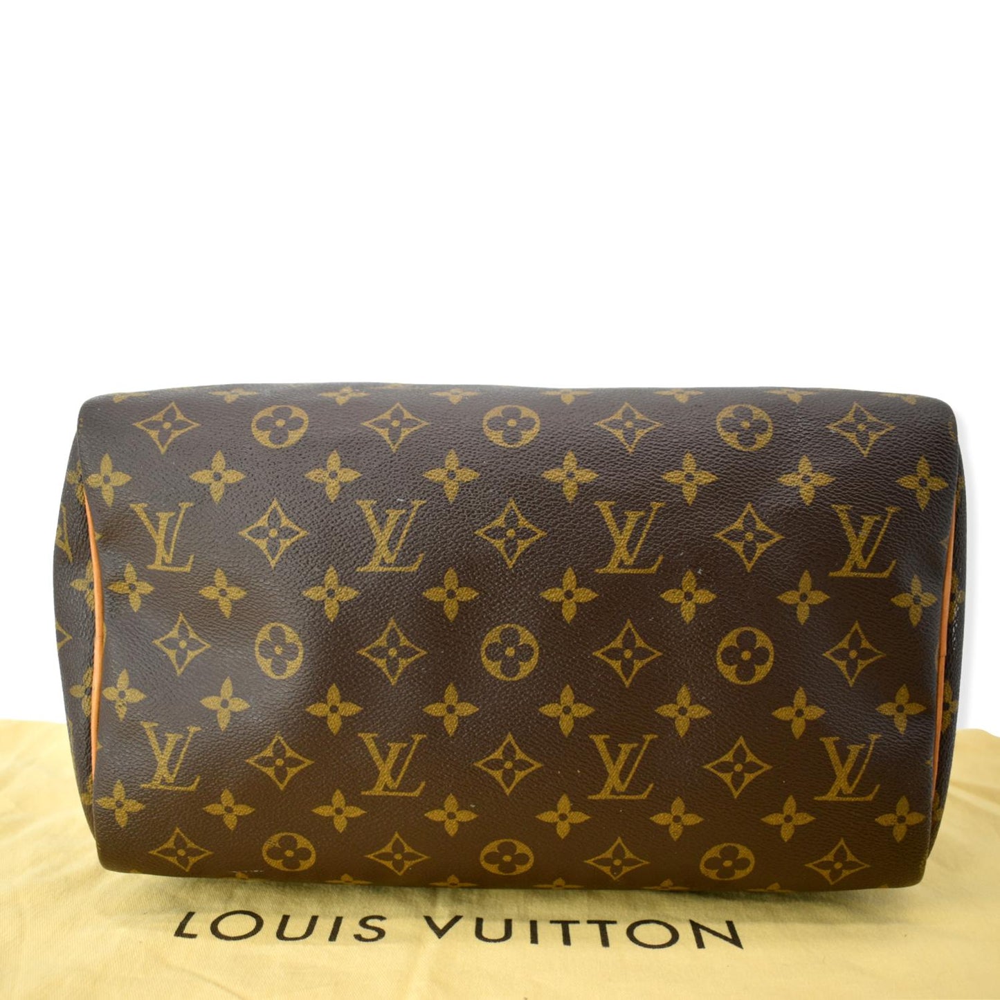 LOUIS VUITTON Speedy 30 Monogram Canvas Satchel Bag Brown