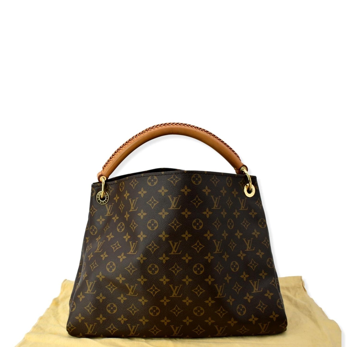 LOUIS VUITTON Artsy MM Monogram Canvas Hobo Bag Brown