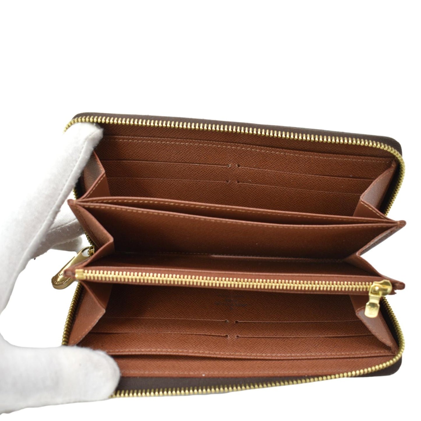 LOUIS VUITTON Monogram Canvas Zippy Long Wallet Brown