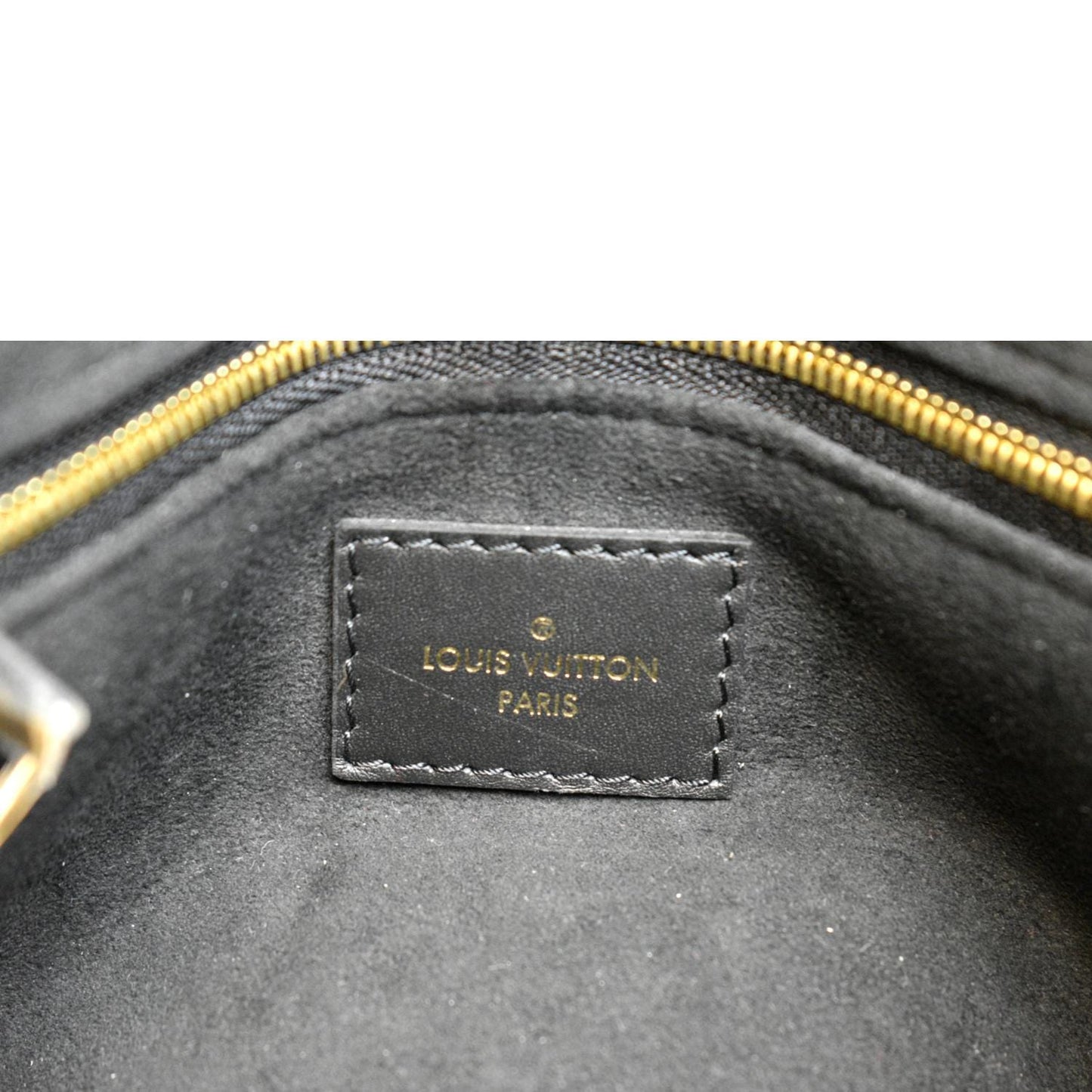 LOUIS VUITTON Onthego PM Monogram Empreinte Tote Shoulder Bag Black