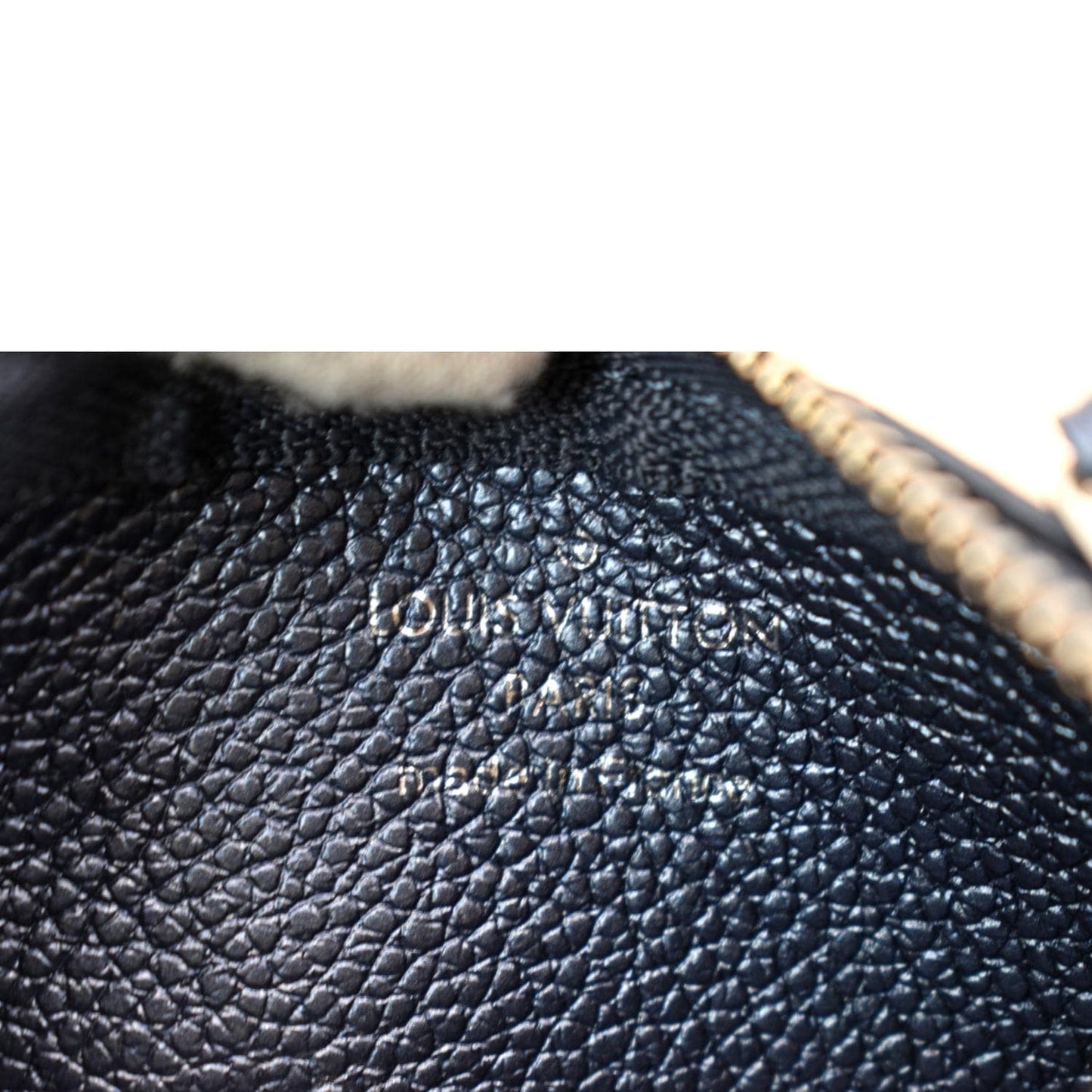 LOUIS VUITTON Key Pouch Empreinte Leather Wallet Blue
