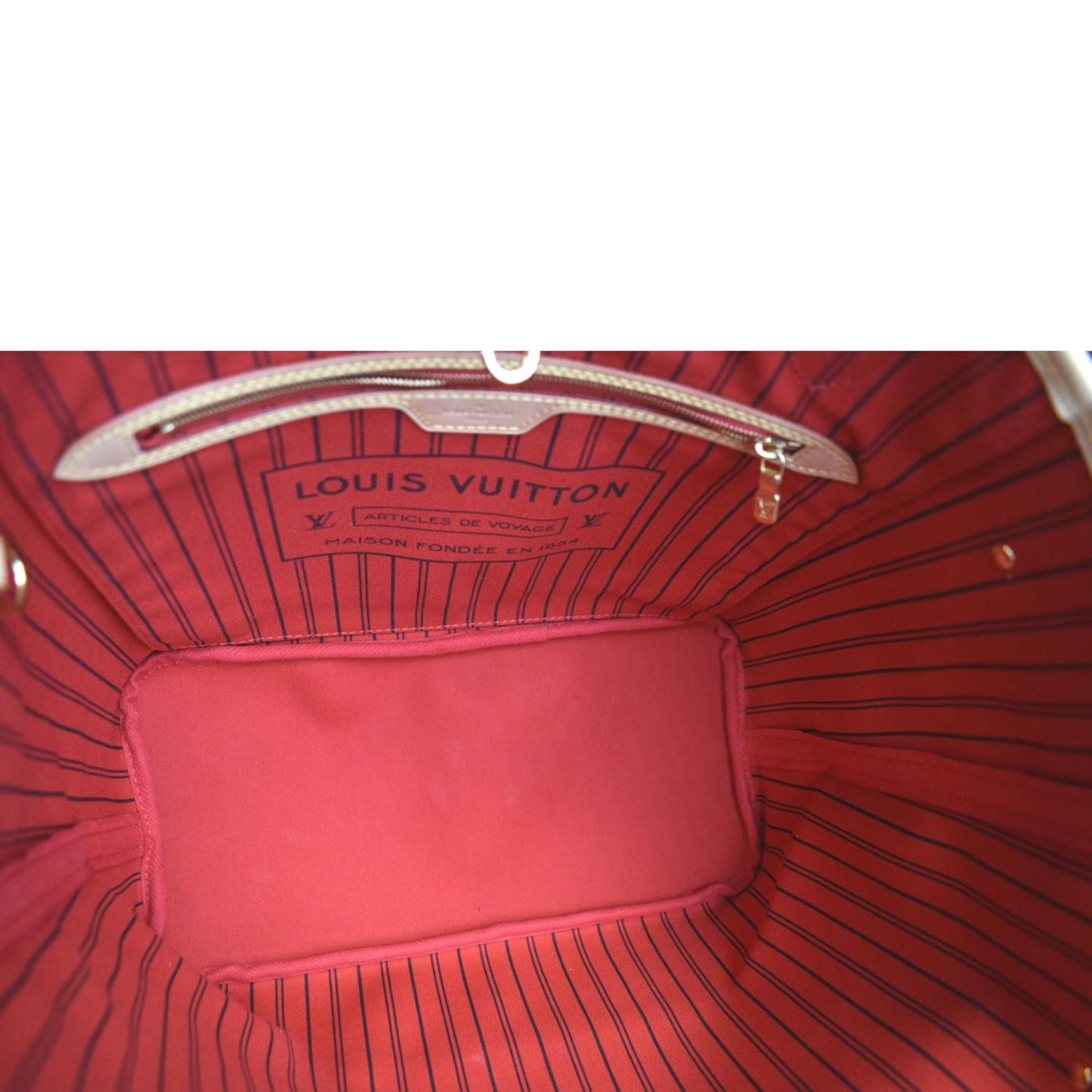 LOUIS VUITTON Neverfull MM Monogram Canvas Tote Bag Brown
