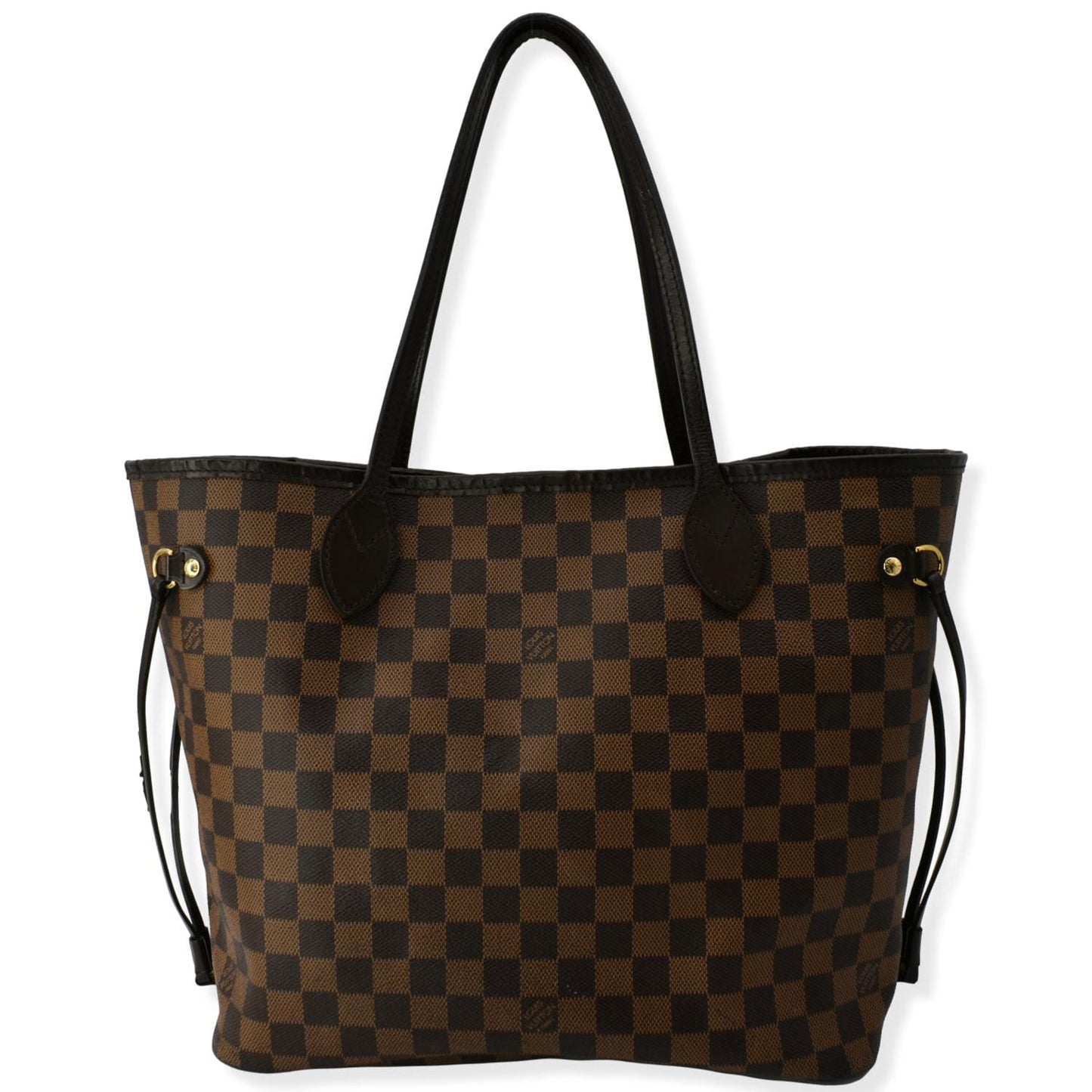 LOUIS VUITTON Neverfull MM Damier Ebene Shoulder Bag Brown