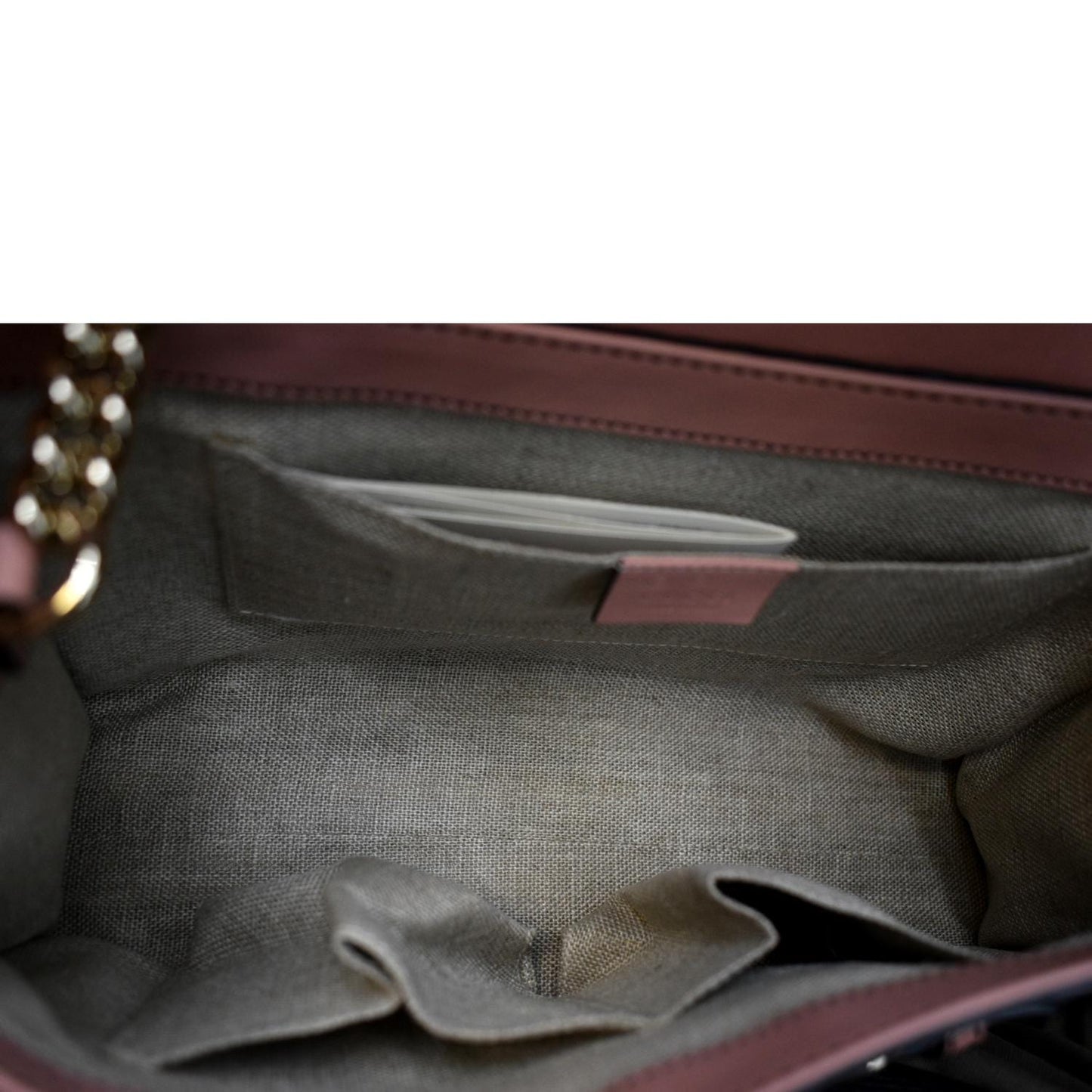GUCCI Emily Medium GG Guccissima Leather Chain Shoulder Bag Light Pink 449635