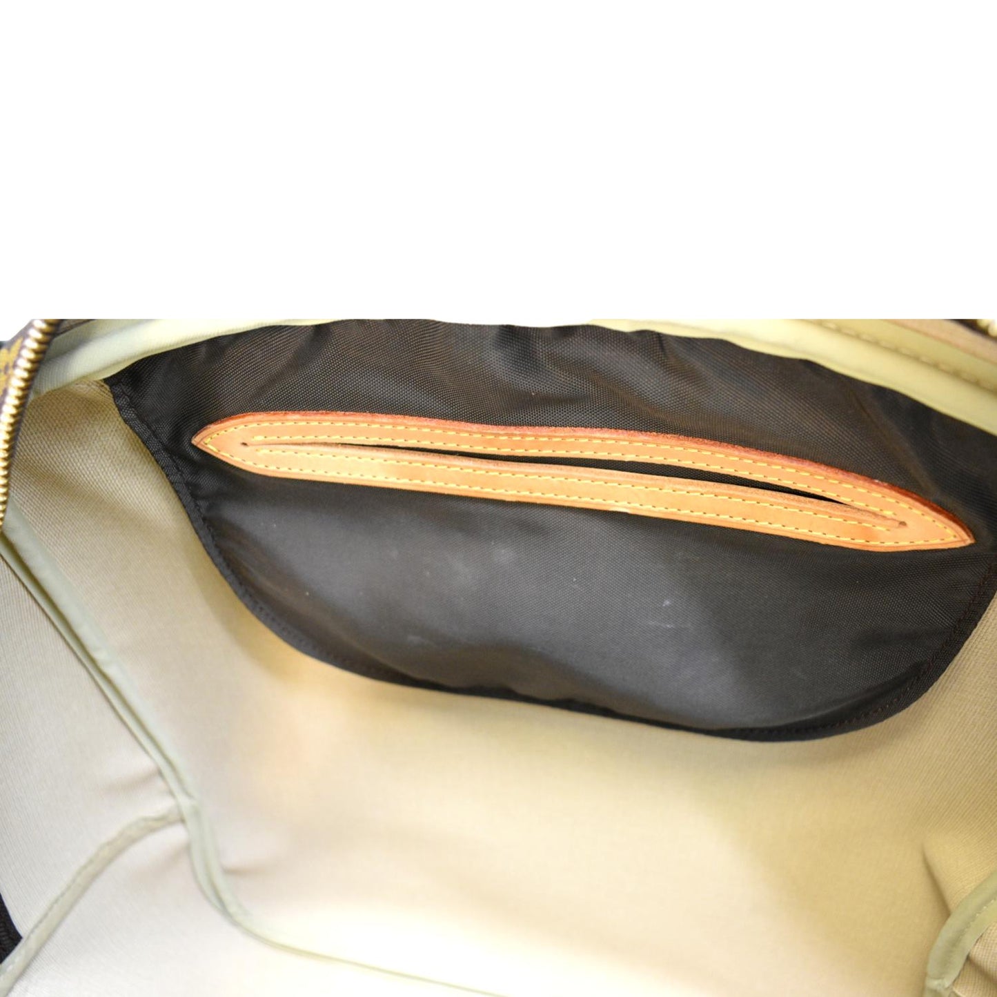 LOUIS VUITTON Evasion Monogram Canvas Boston Travel Bag Brown