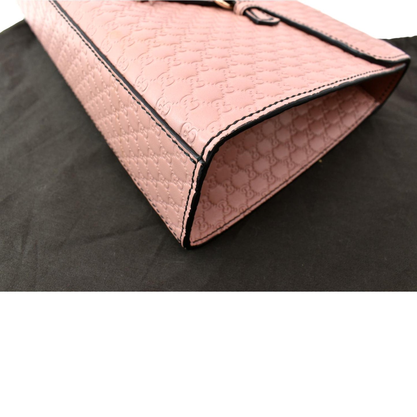 GUCCI Emily Medium GG Guccissima Leather Chain Shoulder Bag Light Pink 449635