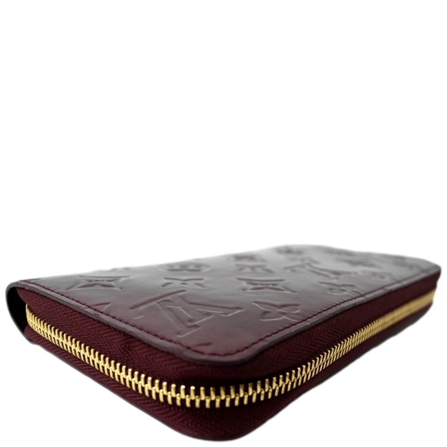 LOUIS VUITTON Monogram Vernis Zippy Wallet Amarante