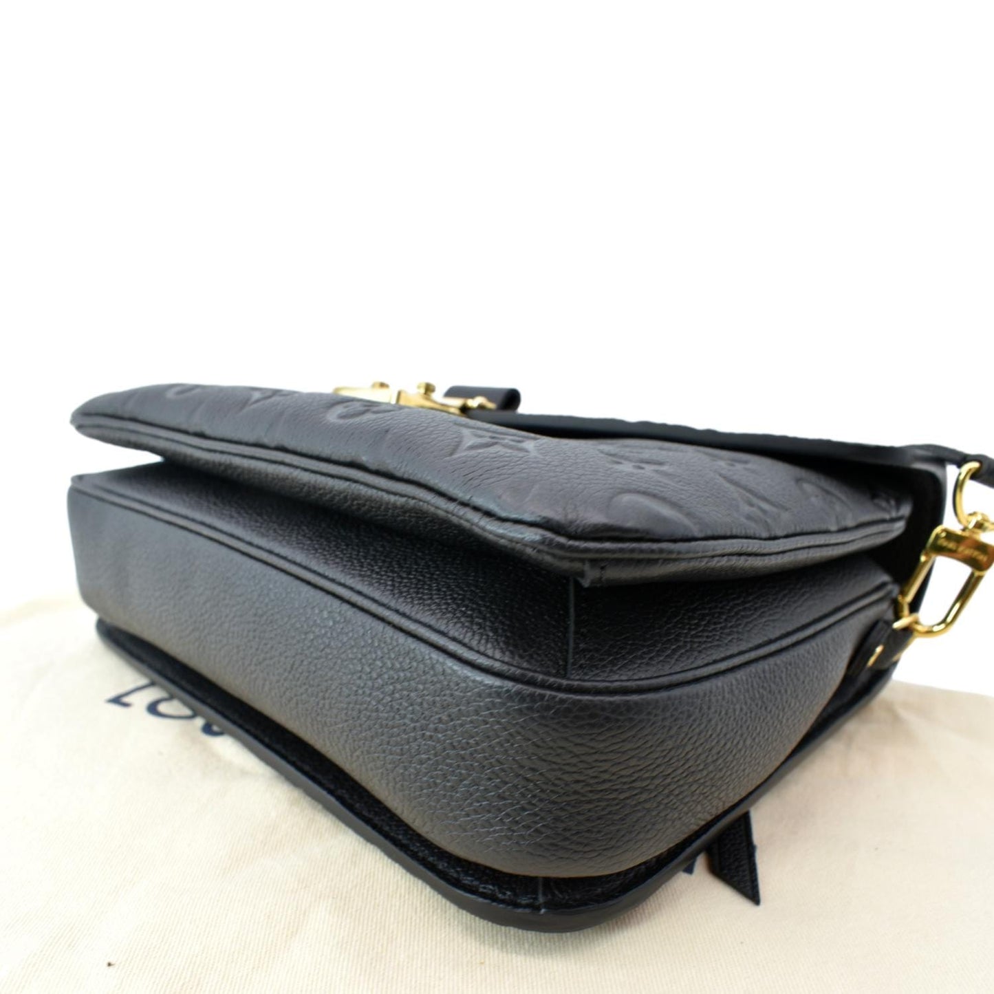 LOUIS VUITTON Metis Pochette Empreinte Leather Crossbody Bag Black