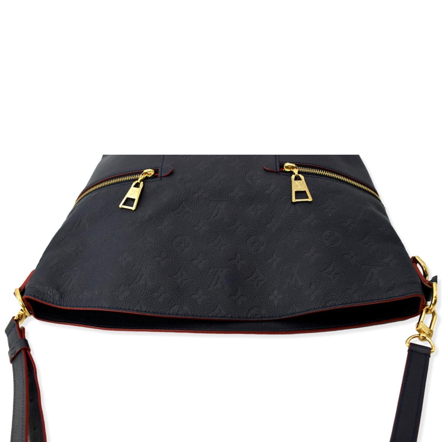 LOUIS VUITTON Melie Empreinte Leather Hobo Shoulder Bag Marine Rouge