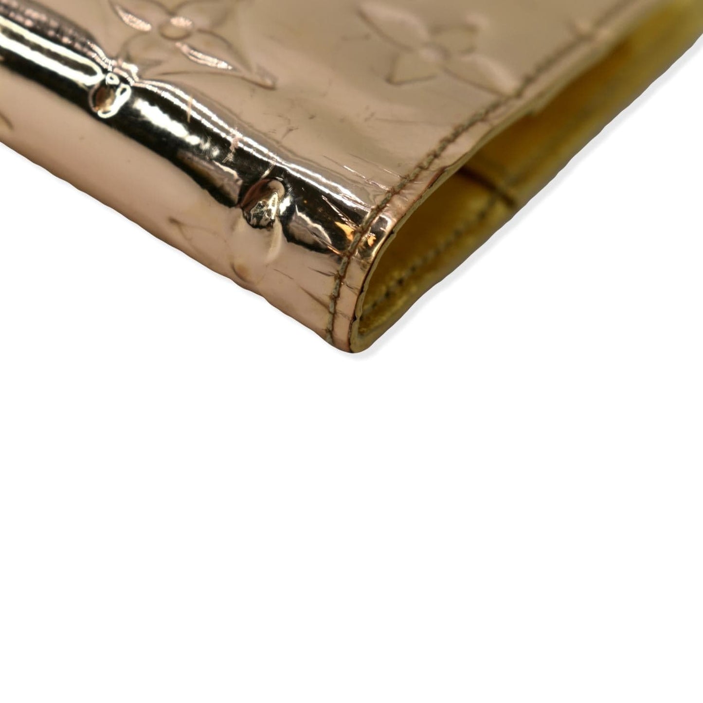 LOUIS VUITTON Miroir Small Monogram Embossed Ring Agenda Gold