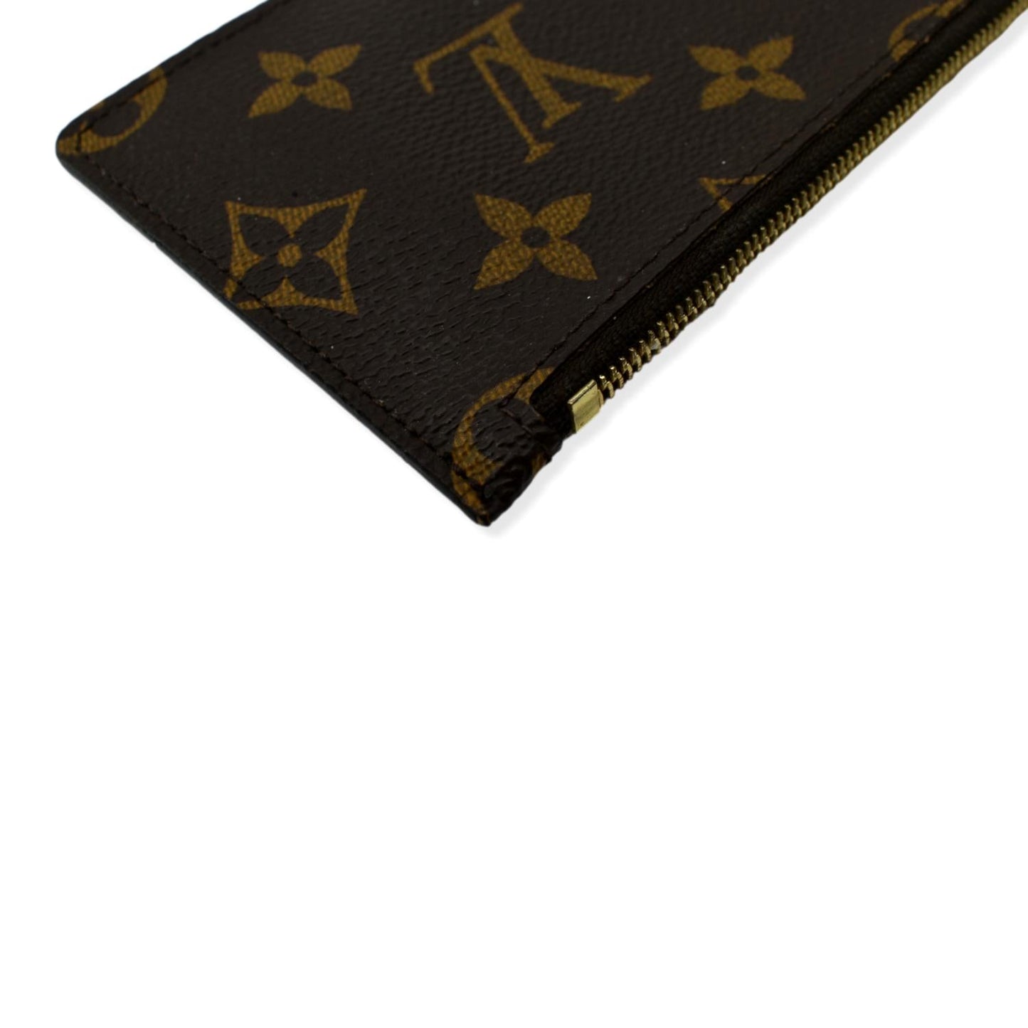 LOUIS VUITTON Felicie Zippered Monogram Canvas Insert Pouch Brown