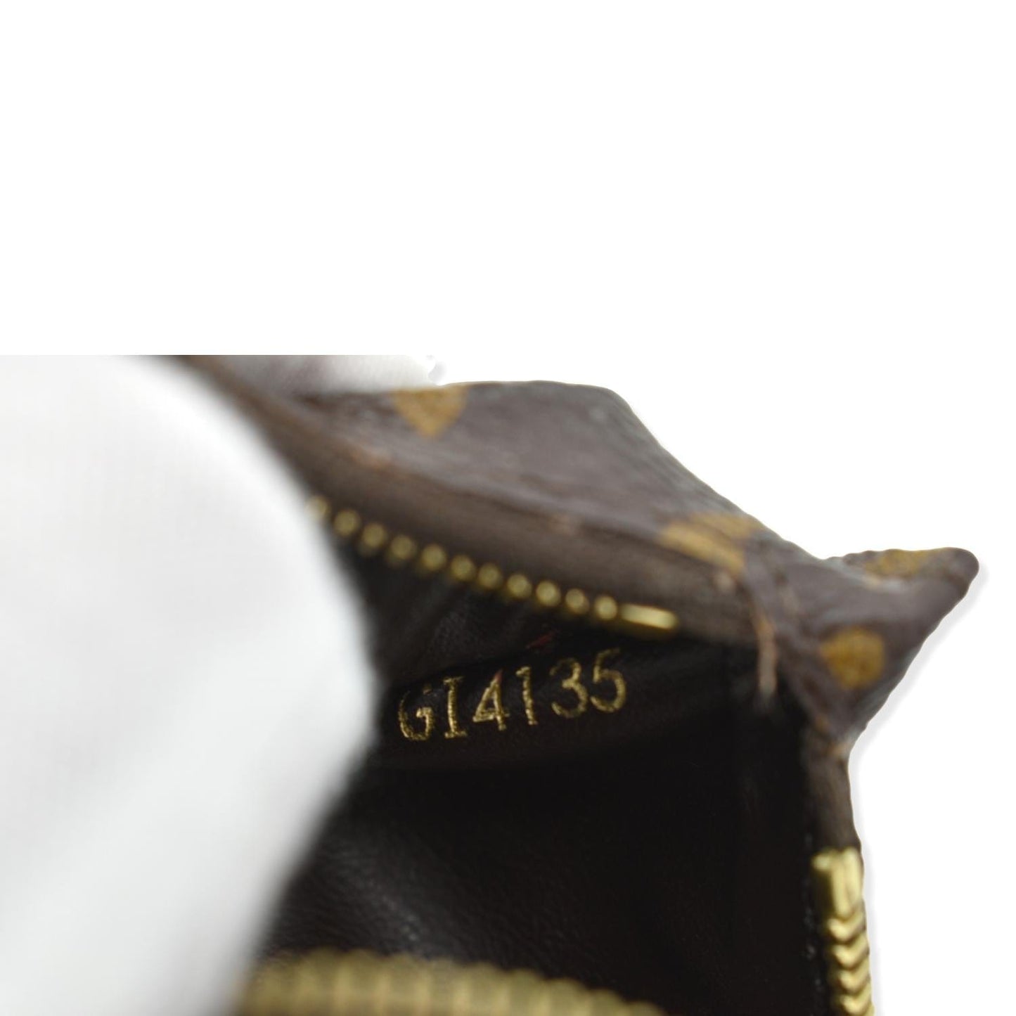 LOUIS VUITTON Felicie Zippered Monogram Canvas Insert Pouch Brown