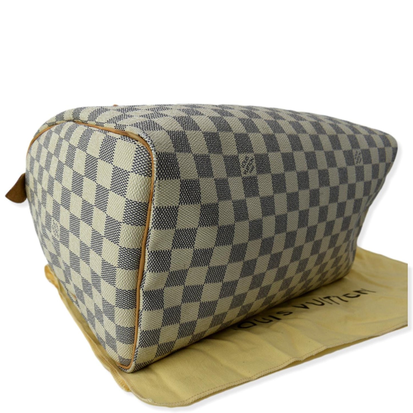 LOUIS VUITTON Speedy 35 Damier Azur Satchel Bag White